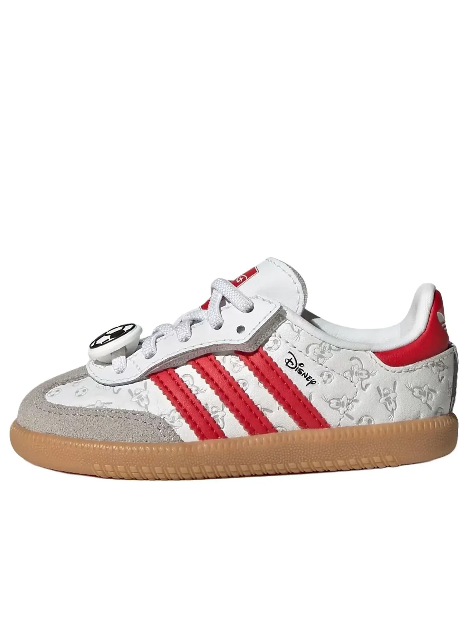 Кроссовки (TD) Adidas x Disney Samba Og Comfort Elastic Lace 'White Better Scarlet' — изображение 1 из 6, белый