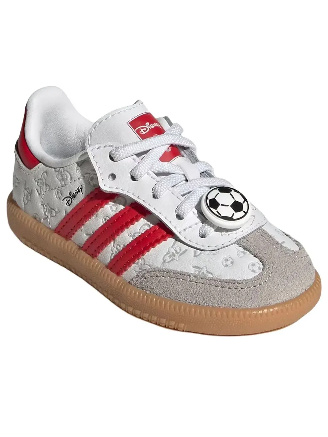 Кроссовки (TD) Adidas x Disney Samba Og Comfort Elastic Lace 'White Better Scarlet' — изображение 3 из 6, белый