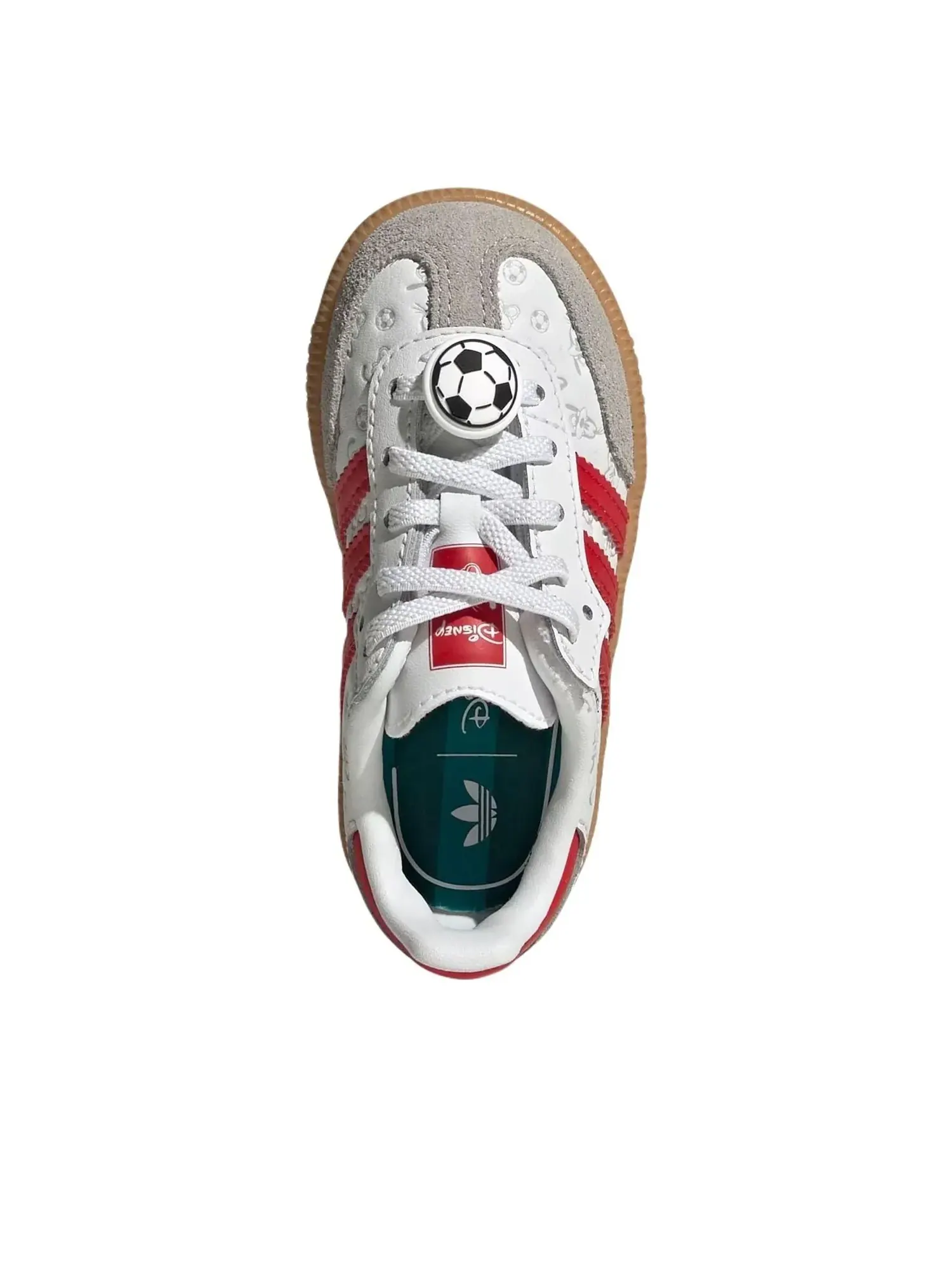 Кроссовки (TD) Adidas x Disney Samba Og Comfort Elastic Lace 'White Better Scarlet' — изображение 5 из 6, белый