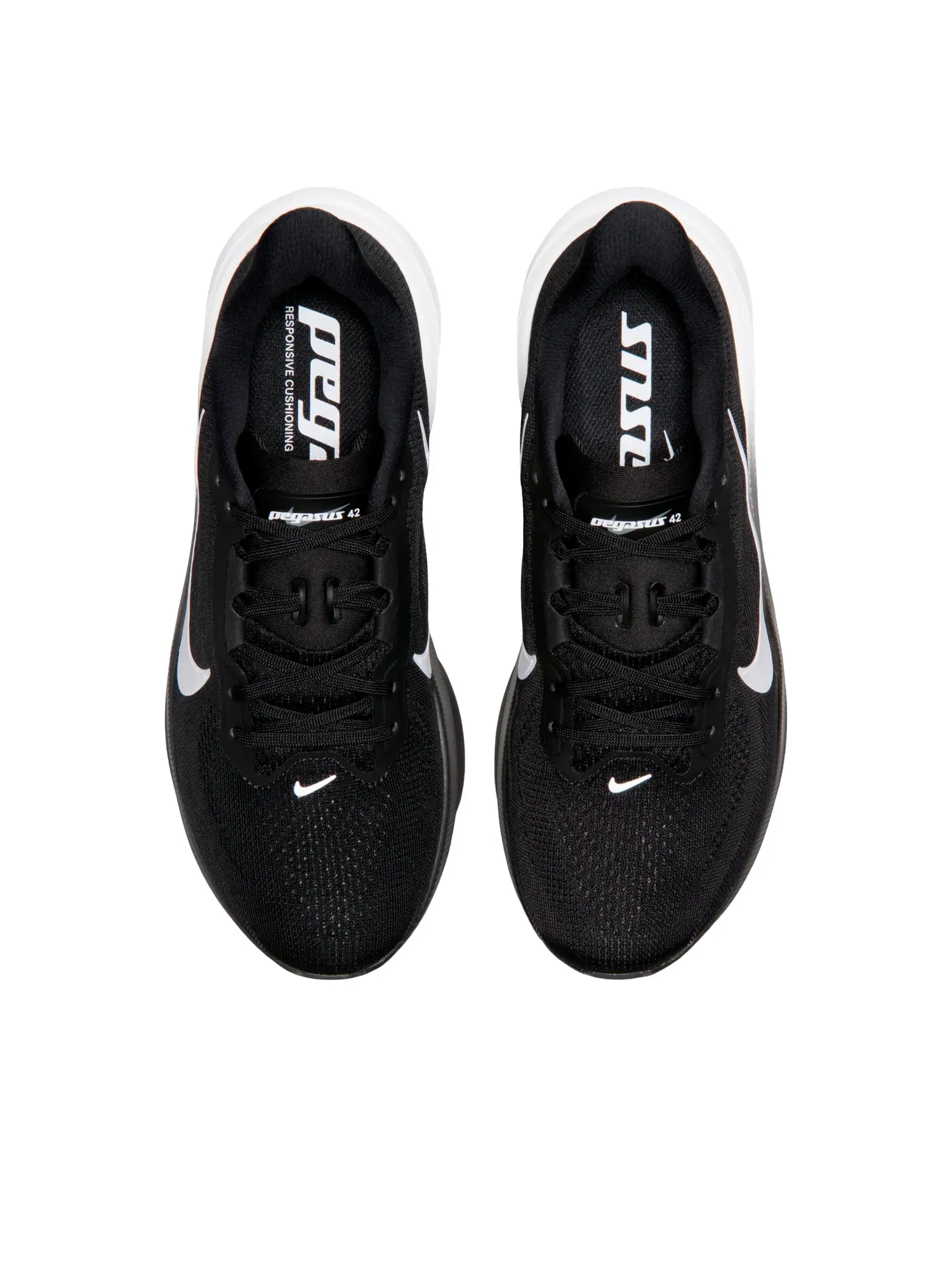 Кроссовки (WMNS) Nike Air Zoom Pegasus 42 D Wide 'Black Iron Grey' — изображение 3 из 5, черный