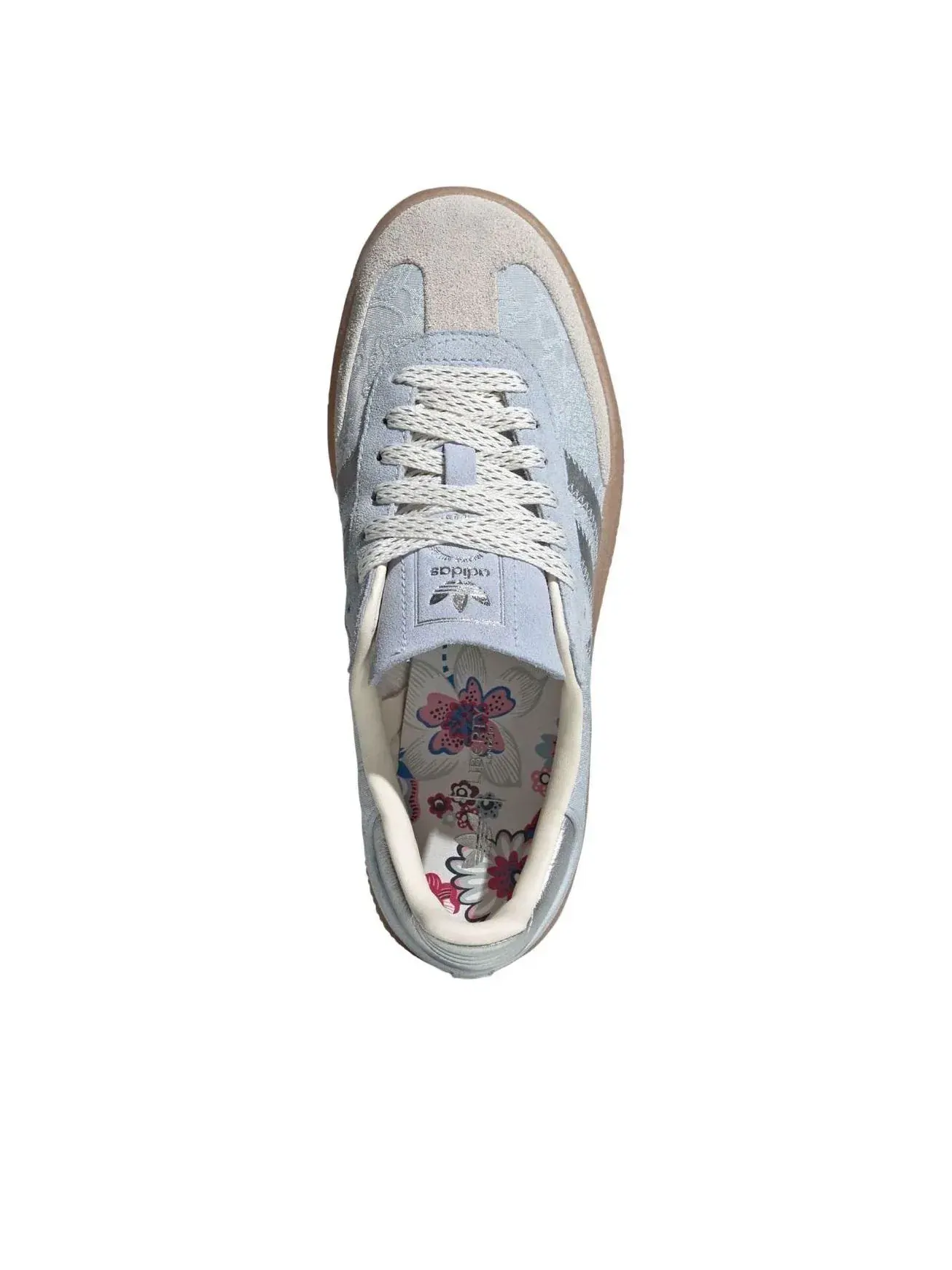 Кроссовки (WMNS) Adidas x Liberty London Handball Spezial 'Crystal Sky Silver Metallic' — изображение 4 из 5, синий