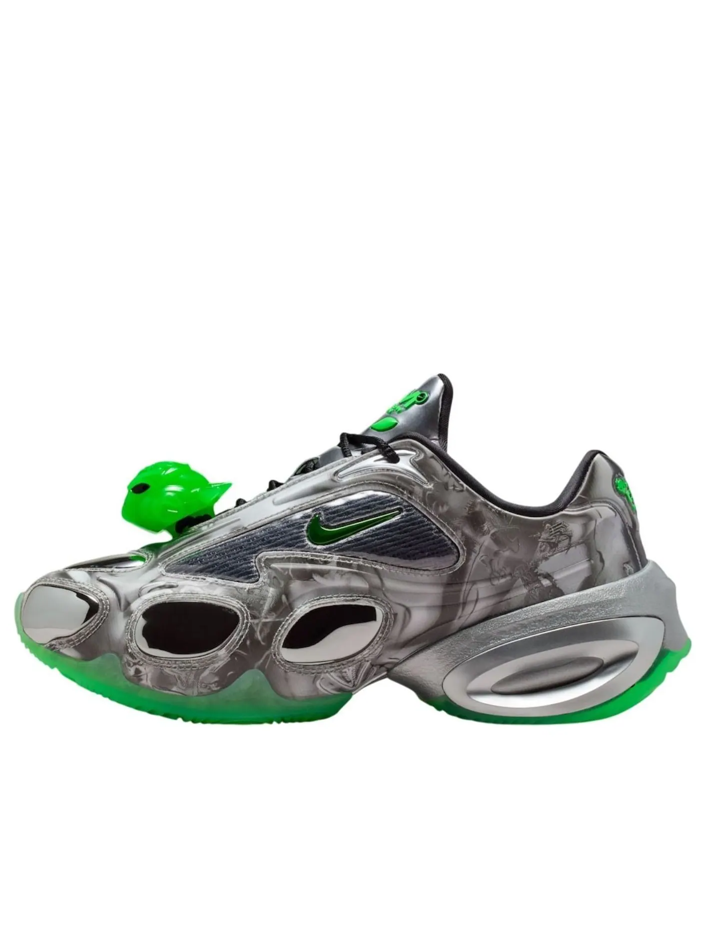 Кроссовки (WMNS) Nike x WINDOWSEN Air Max Muse 'Metallic Silver Rage Green' — изображение 1 из 7, серебряный