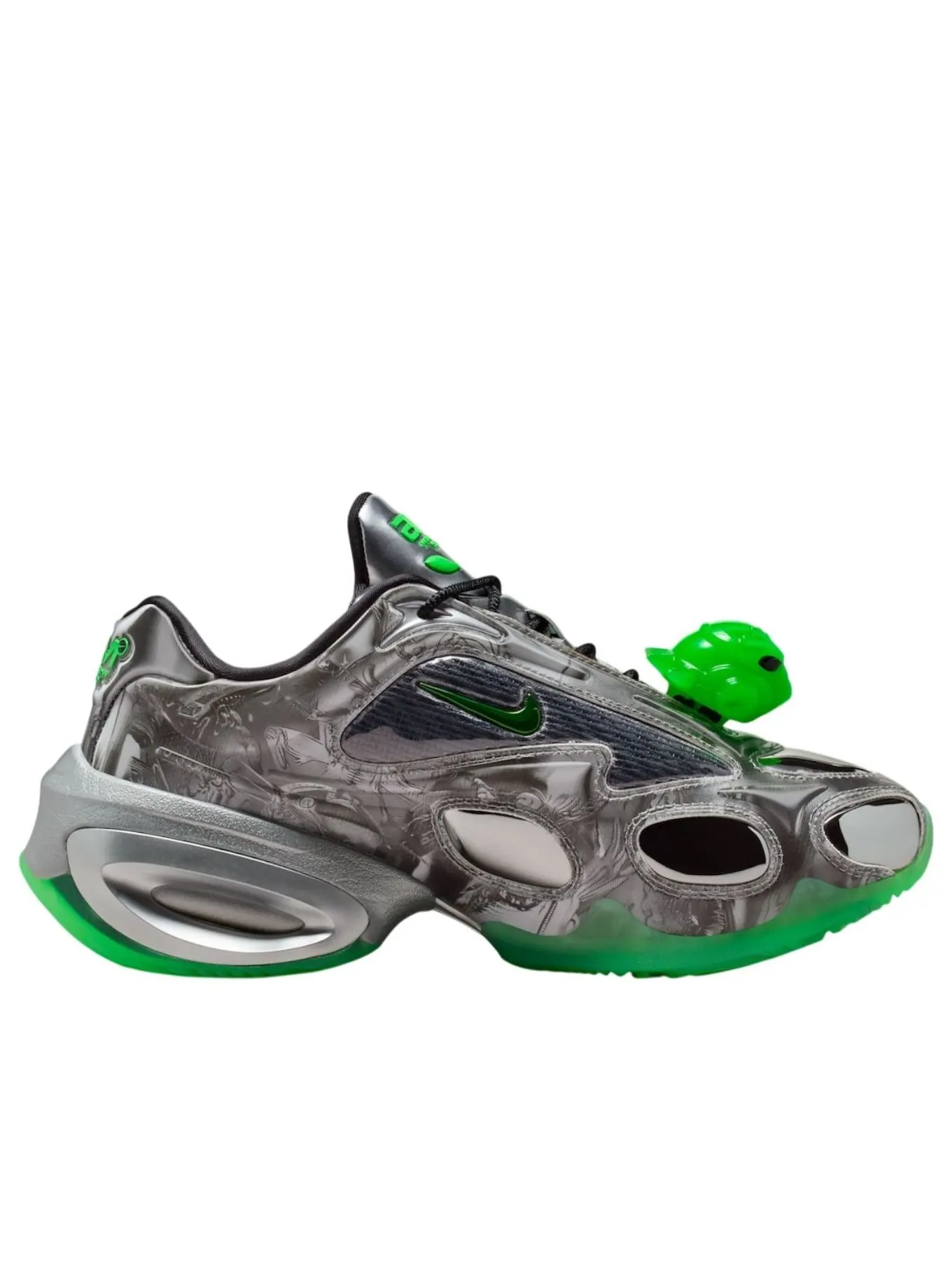 Кроссовки (WMNS) Nike x WINDOWSEN Air Max Muse 'Metallic Silver Rage Green' — изображение 2 из 7, серебряный