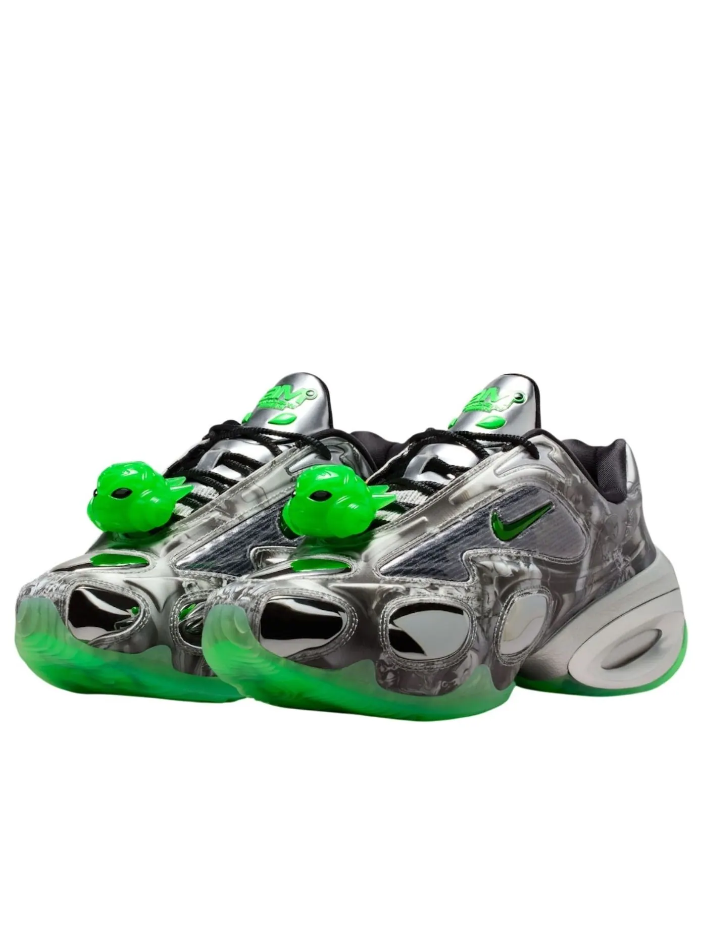 Кроссовки (WMNS) Nike x WINDOWSEN Air Max Muse 'Metallic Silver Rage Green' — изображение 3 из 7, серебряный