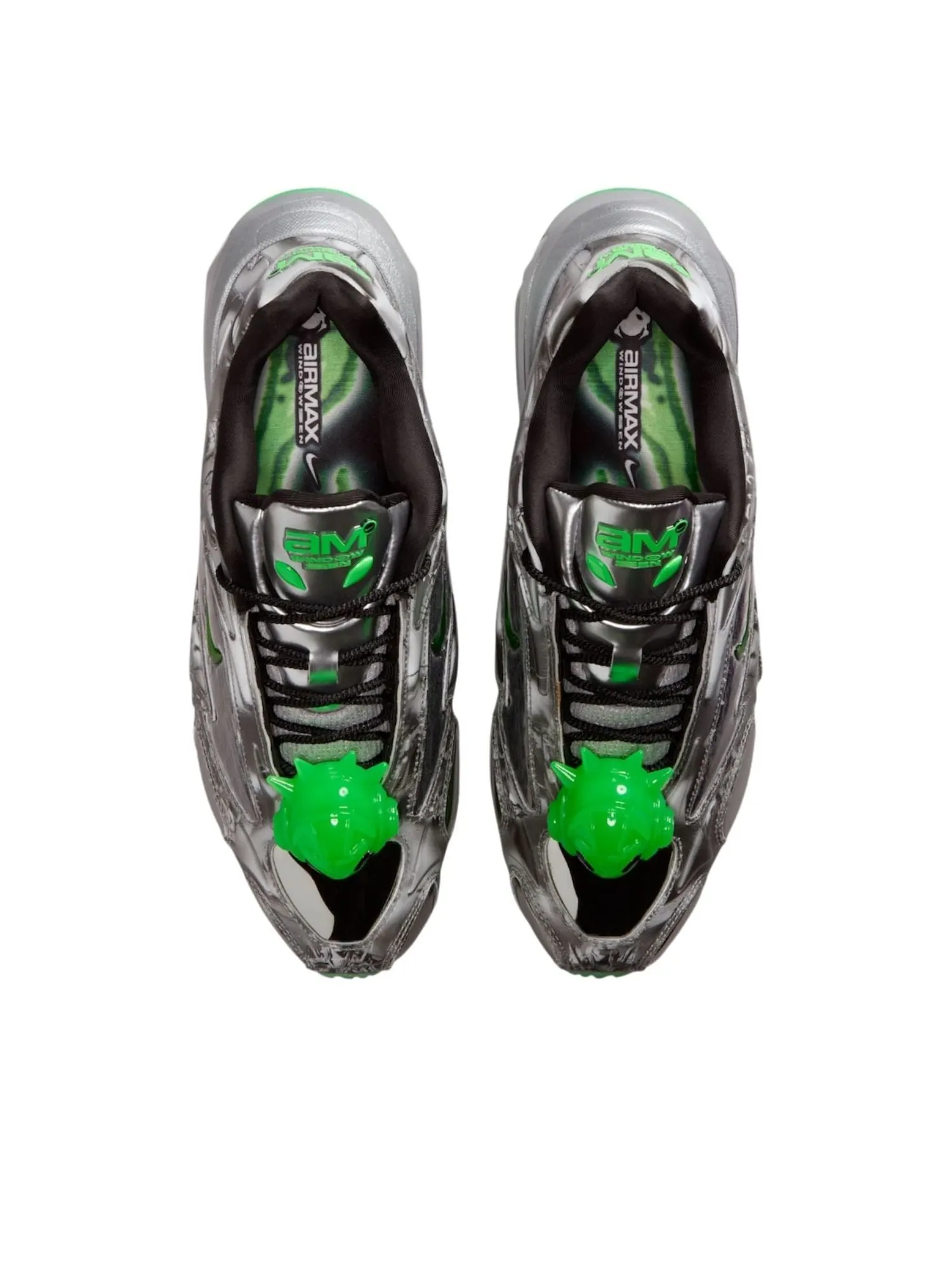 Кроссовки (WMNS) Nike x WINDOWSEN Air Max Muse 'Metallic Silver Rage Green' — изображение 4 из 7, серебряный
