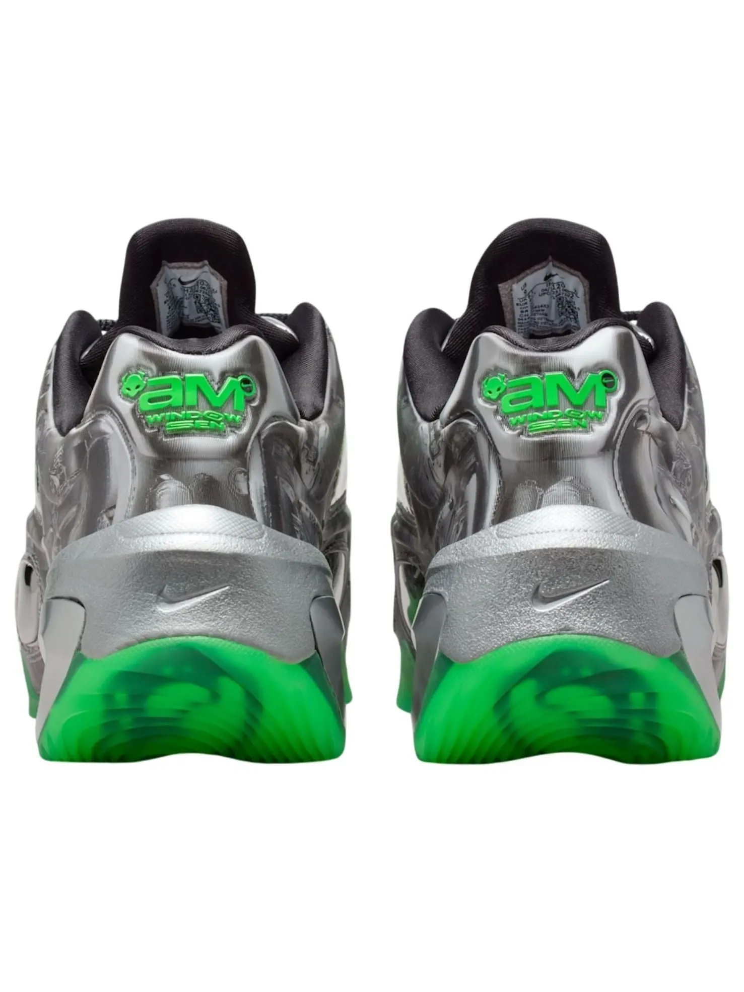 Кроссовки (WMNS) Nike x WINDOWSEN Air Max Muse 'Metallic Silver Rage Green' — изображение 5 из 7, серебряный