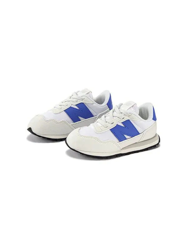 Кроссовки 237 банджи шнурки New Balance — изображение 2 из 4, белый/синий/черный