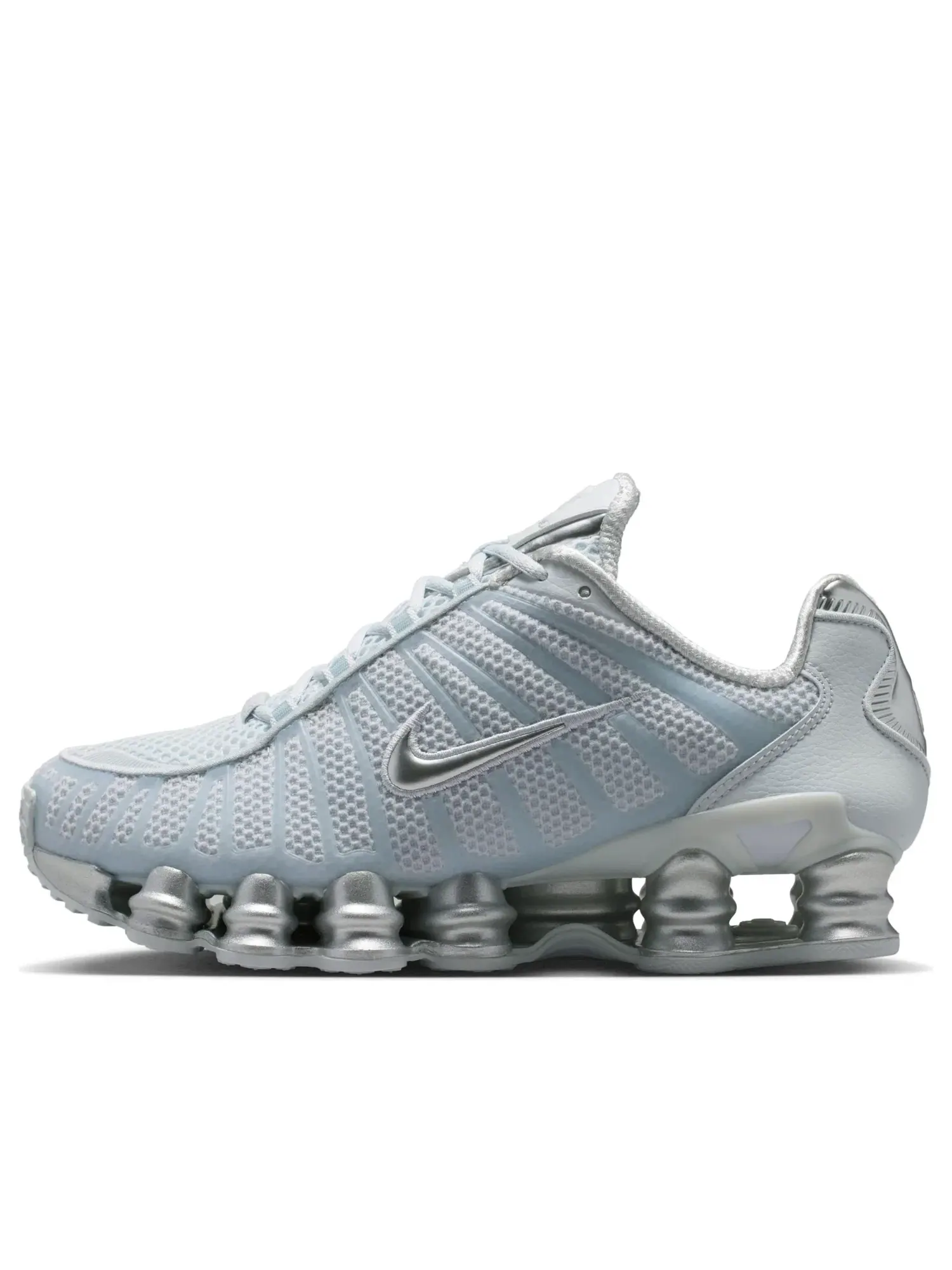 Женские кроссовки с шнуровкой Nike Shox TL — изображение 1 из 5, серебряный