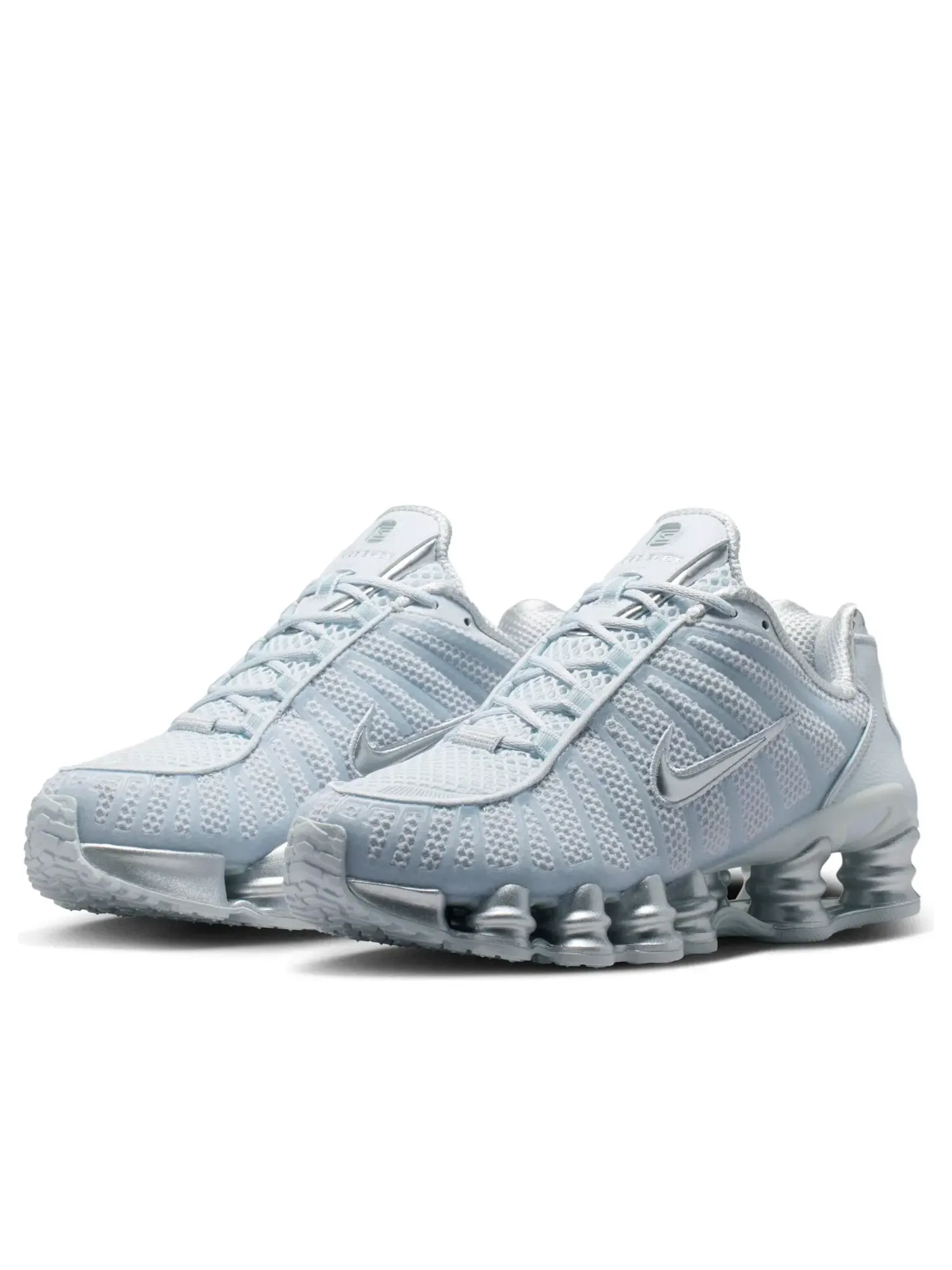 Женские кроссовки с шнуровкой Nike Shox TL — изображение 2 из 5, серебряный