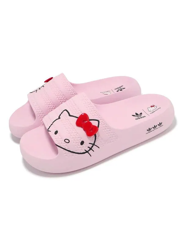 Тапочки x hellow kitty adilette ayoon слайдеры Adidas — изображение 3 из 4, розовый