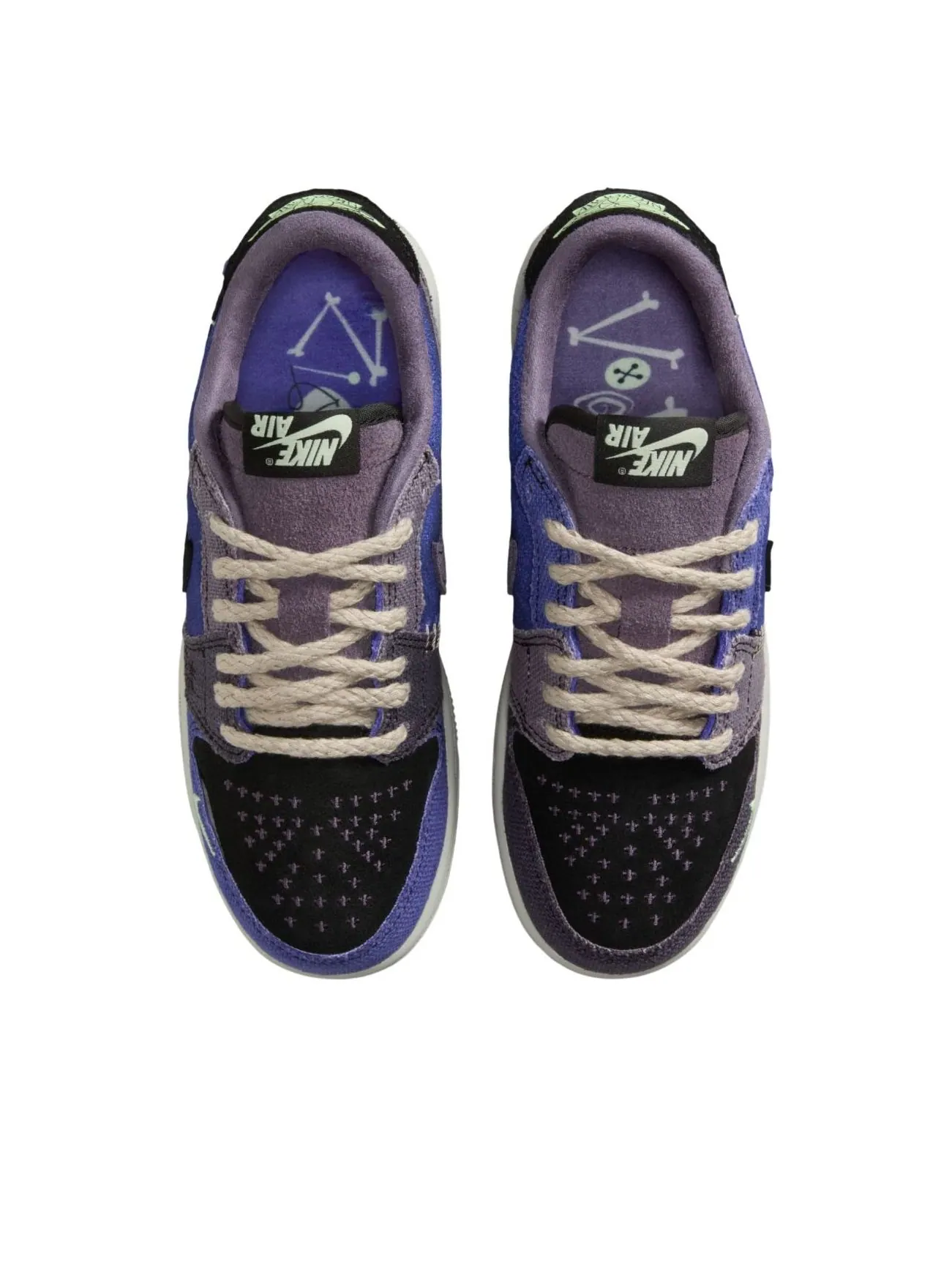 Кроссовки (GS) Air Jordan x Zion Williamson 1 Retro Low OG 'Voodoo Alternate' — изображение 3 из 7, фиолетовый