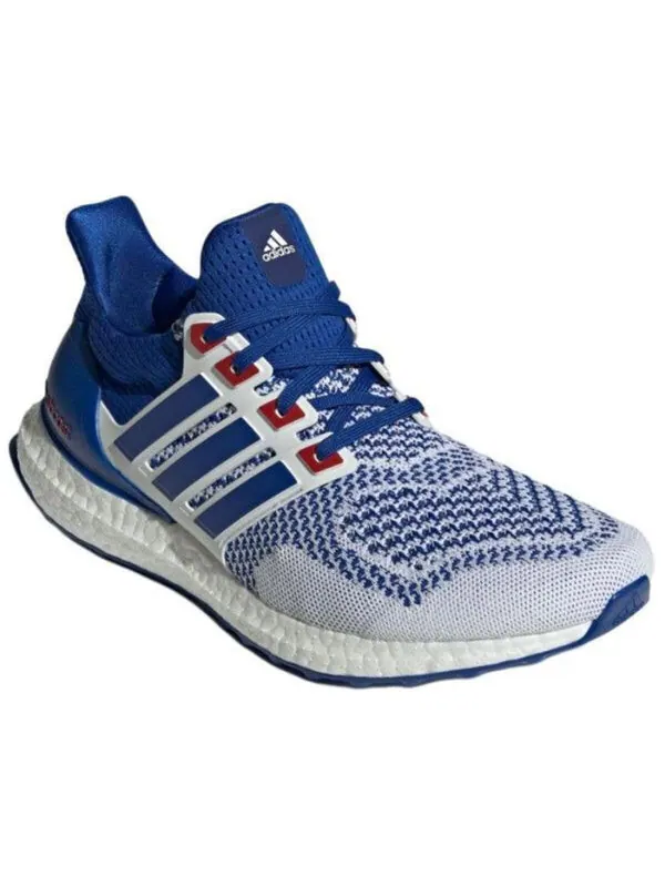 Кроссовки ultraboost 1.0 'cloud white royal blue' Adidas — изображение 2 из 4, белый/синий/красный