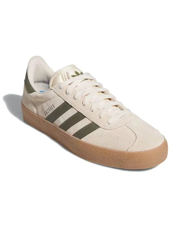 Кроссовки gazelle adv 'ecru tint focus olive' Adidas — изображение 3 из 4, оливковый