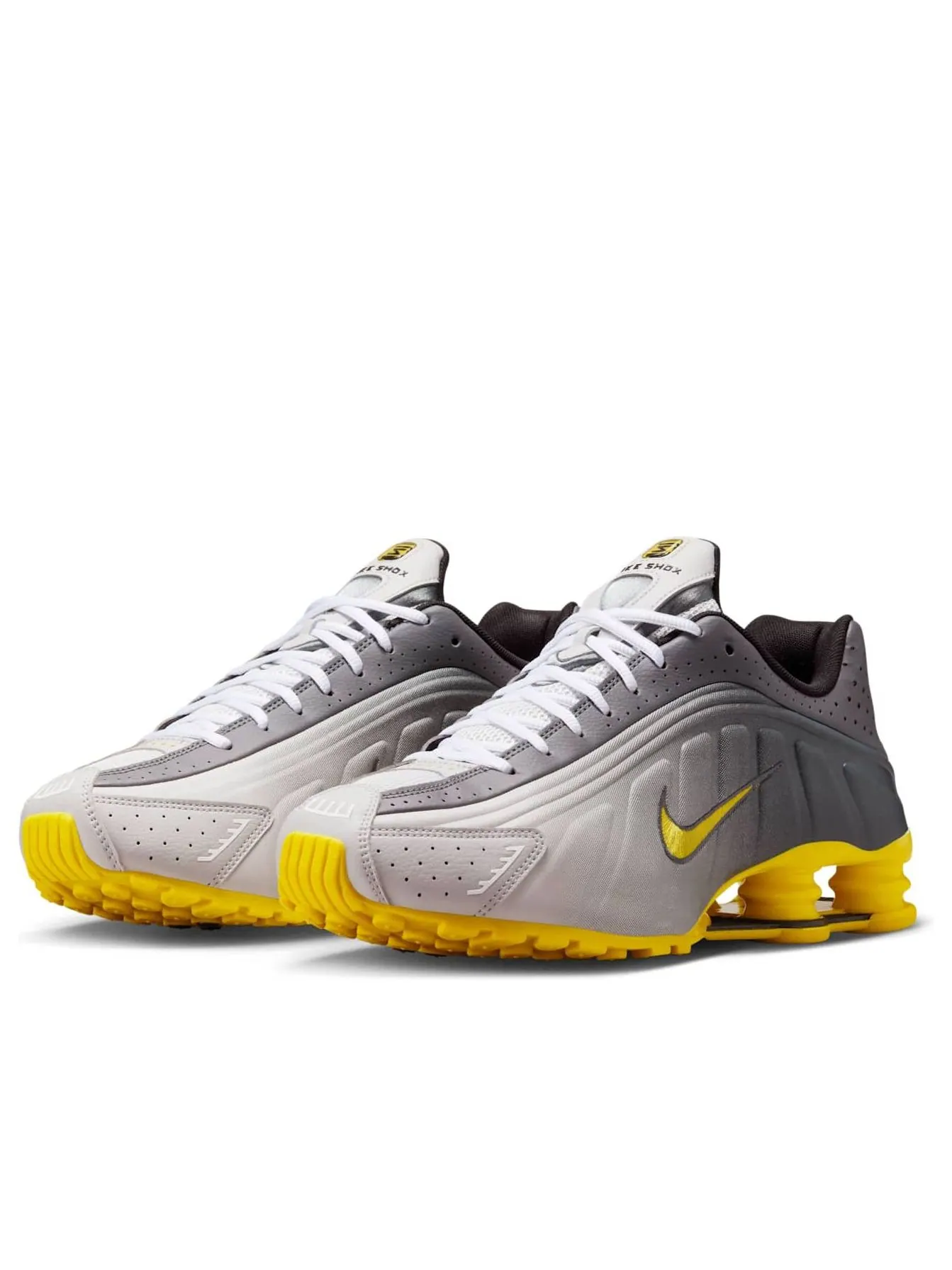 Кроссовки Nike Shox R4 SE 'Vast Grey Bright Citron' — изображение 4 из 6, серый
