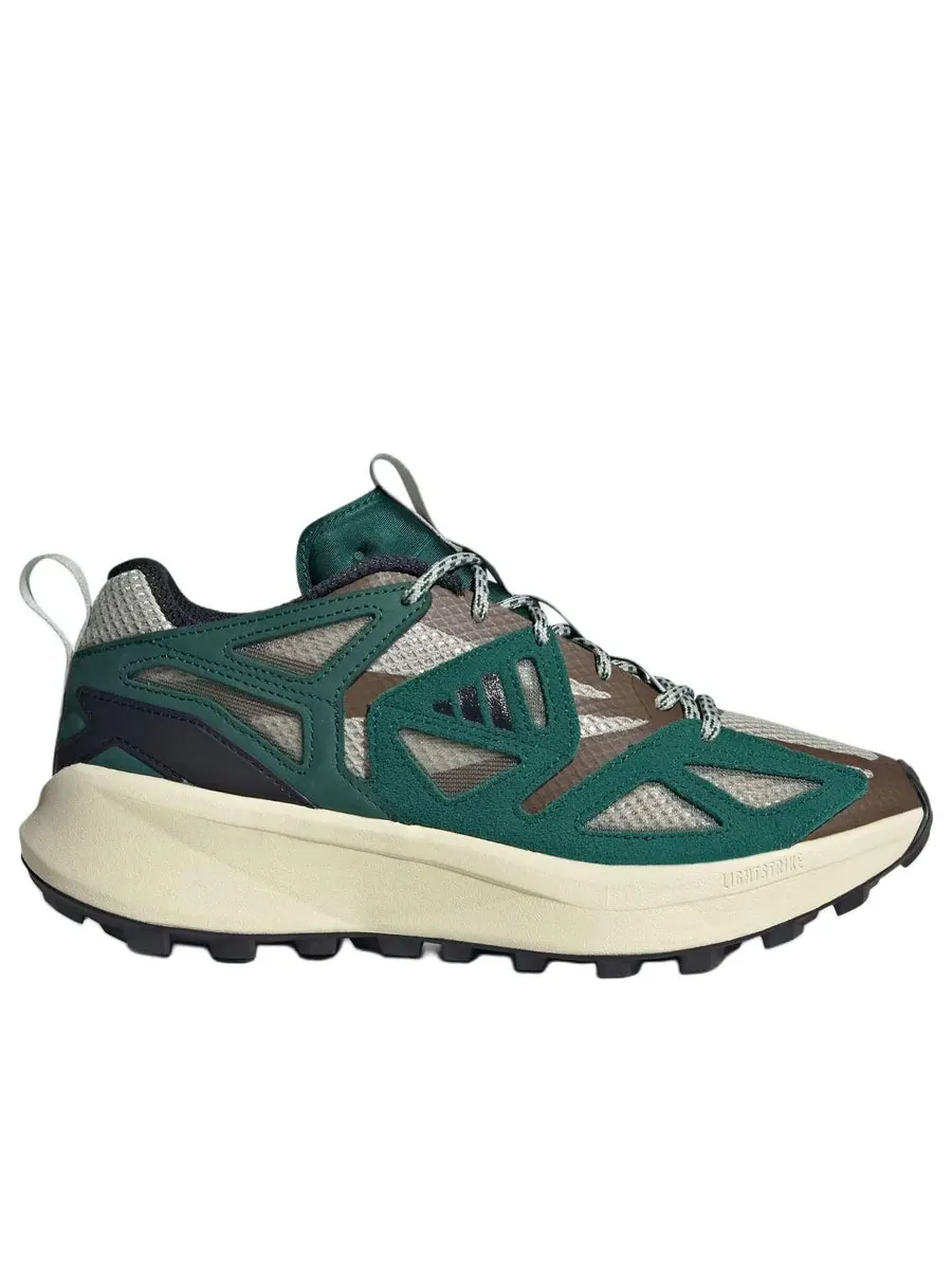 Кроссовки adidas Kantai Trail 'Putty Grey Core Black Collegiate Green' — изображение 2 из 3, зеленый