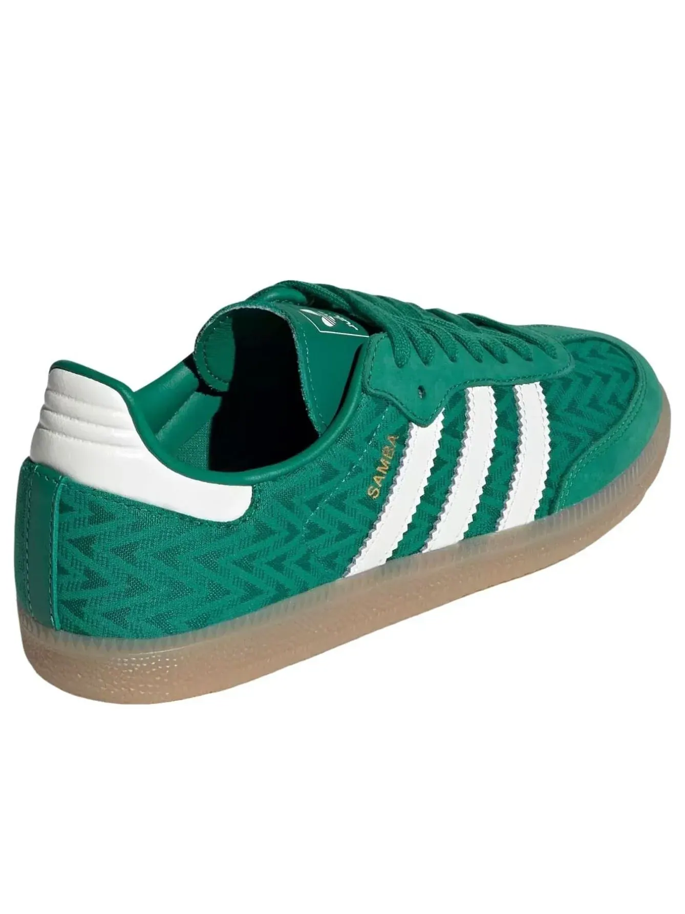 Кроссовки (WMNS) Adidas Samba 'Bold Green Off White Gold Metallic' — изображение 3 из 6, зеленый