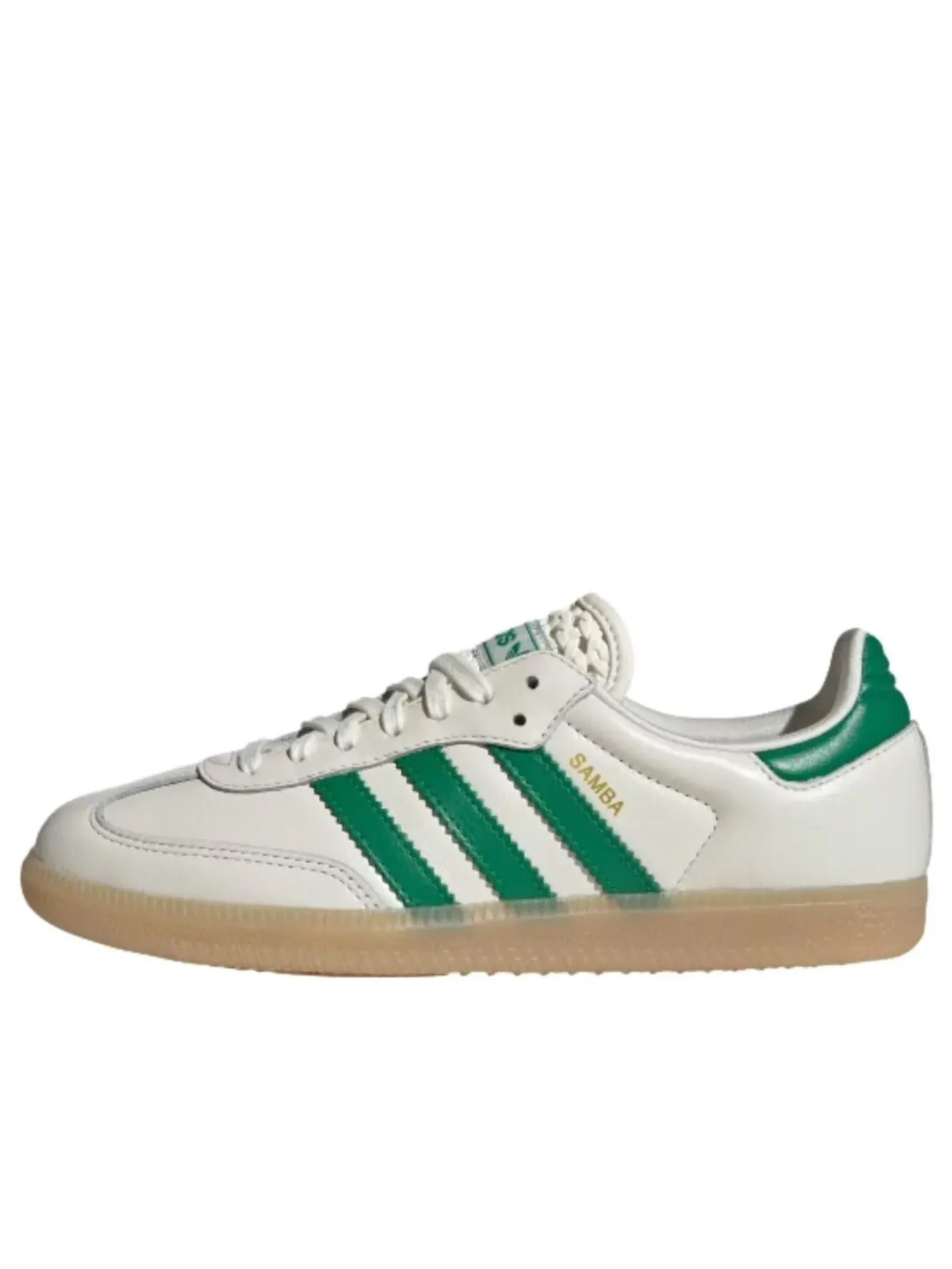 Кроссовки Adidas Samba 'Off White Green Gold Metallic' — изображение 1 из 6, белый