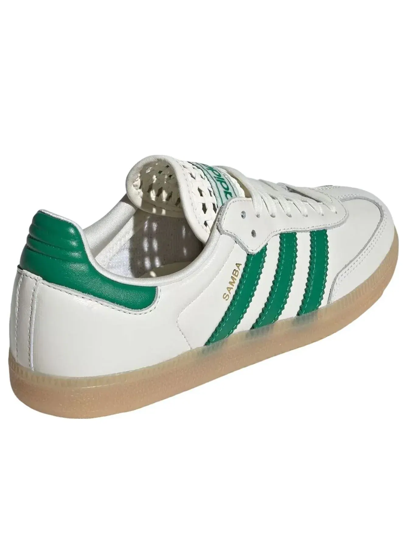 Кроссовки Adidas Samba 'Off White Green Gold Metallic' — изображение 3 из 6, белый