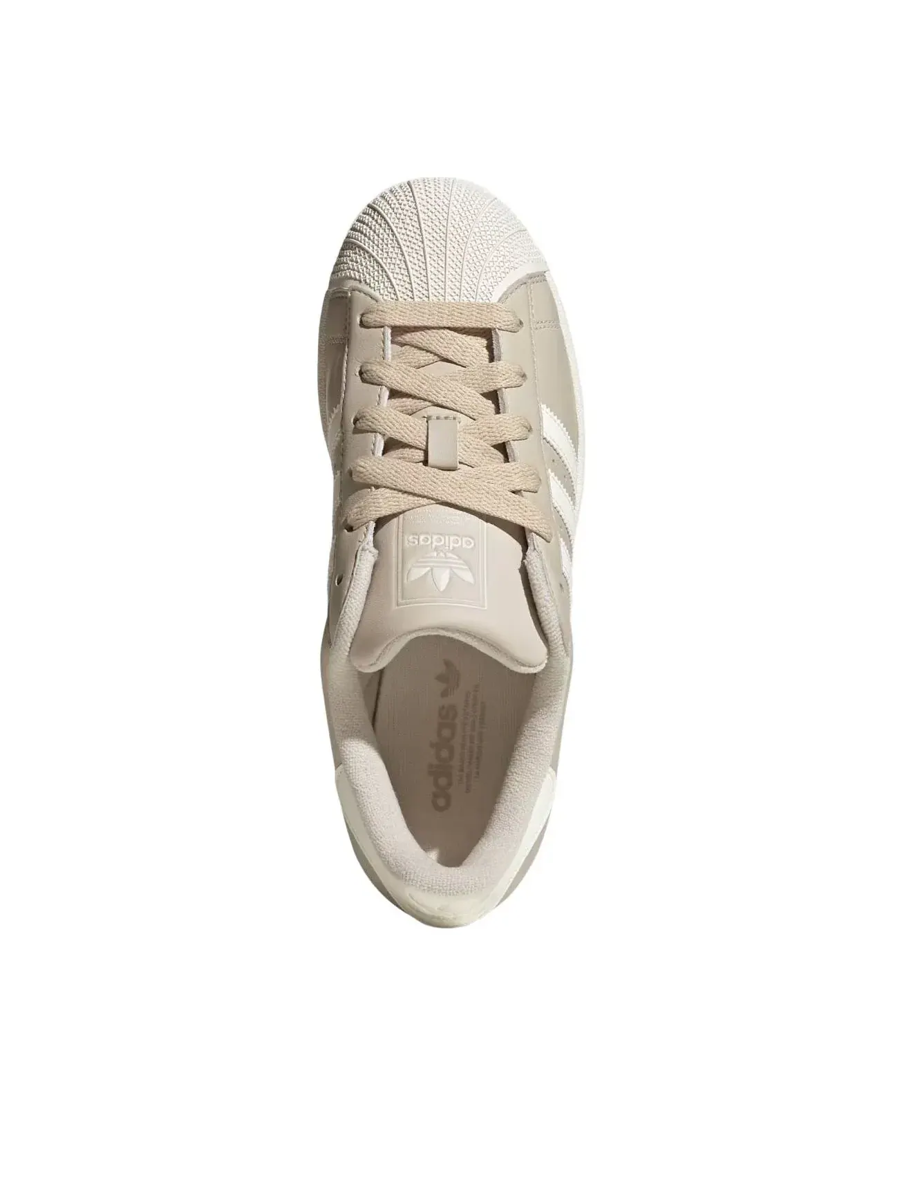 Кроссовки (WMNS) Adidas Superstar II 'Beige Off White' — изображение 2 из 5, бежевый