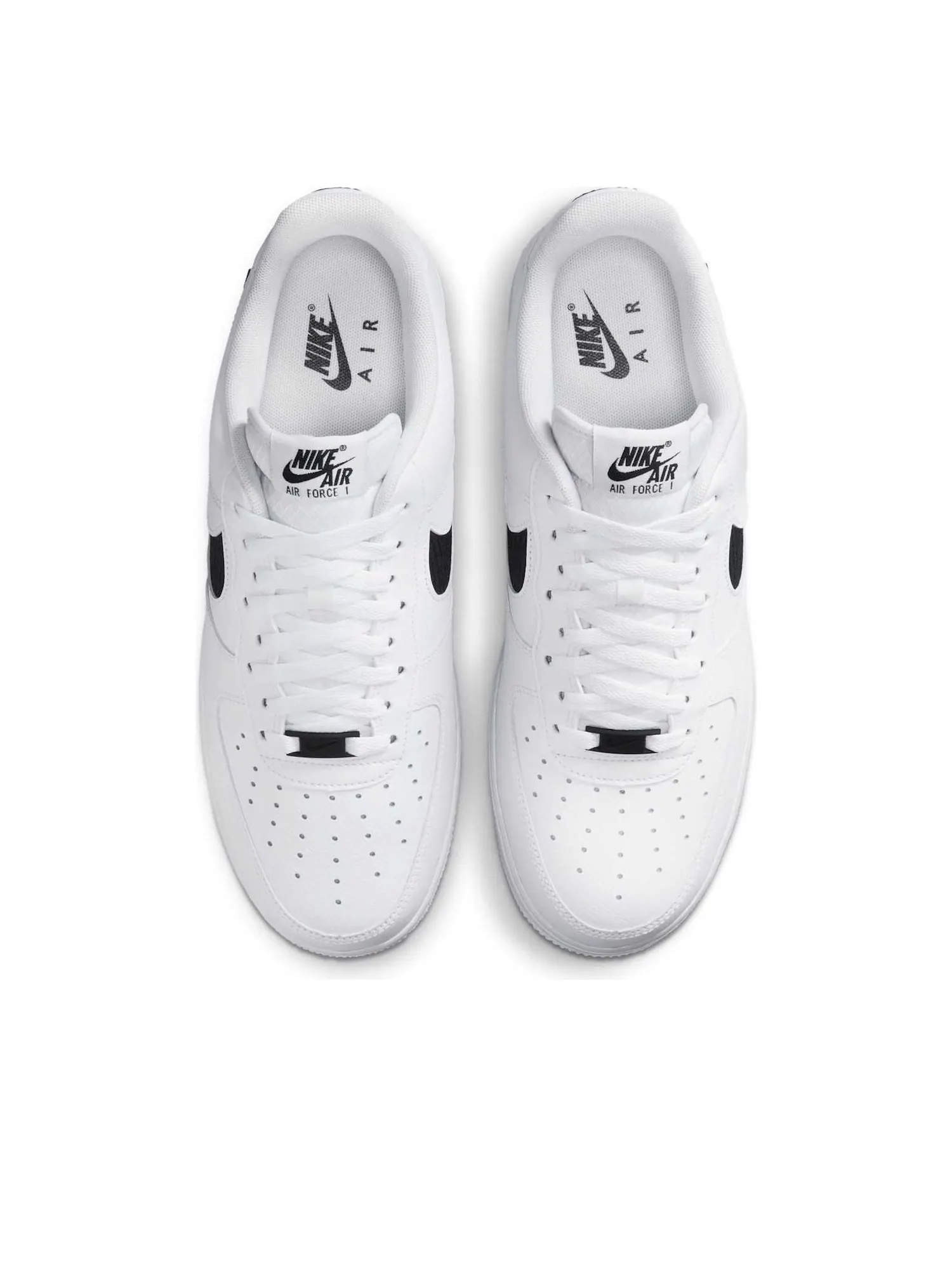 Кроссовки Nike Air Force 1 Low Nylon Swoosh 'White Black' — изображение 2 из 6, белый