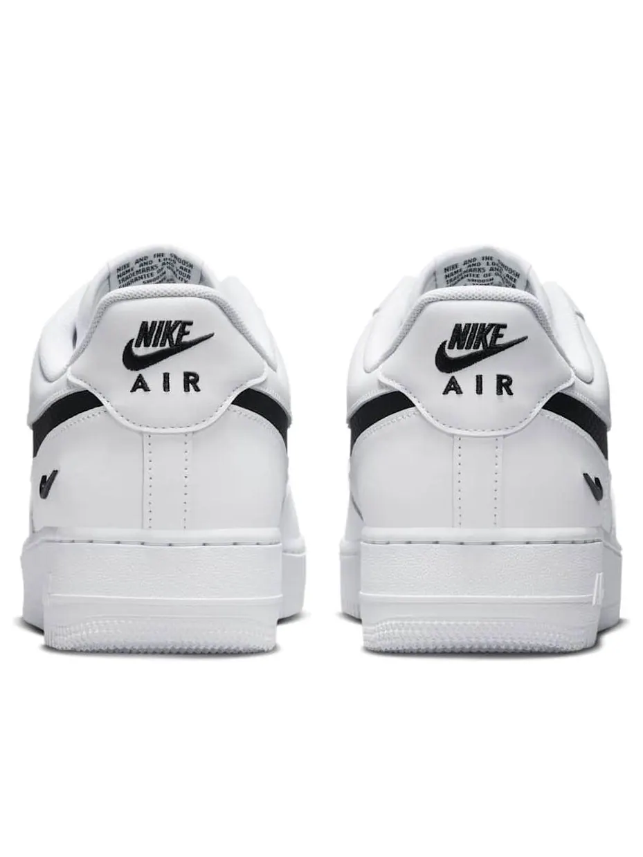 Кроссовки Nike Air Force 1 Low Nylon Swoosh 'White Black' — изображение 3 из 6, белый