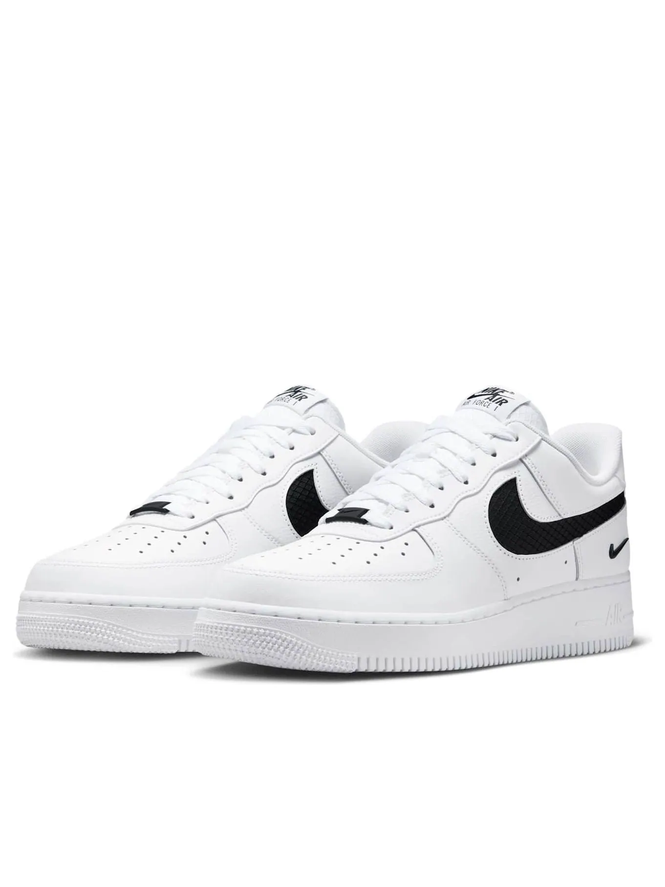 Кроссовки Nike Air Force 1 Low Nylon Swoosh 'White Black' — изображение 4 из 6, белый