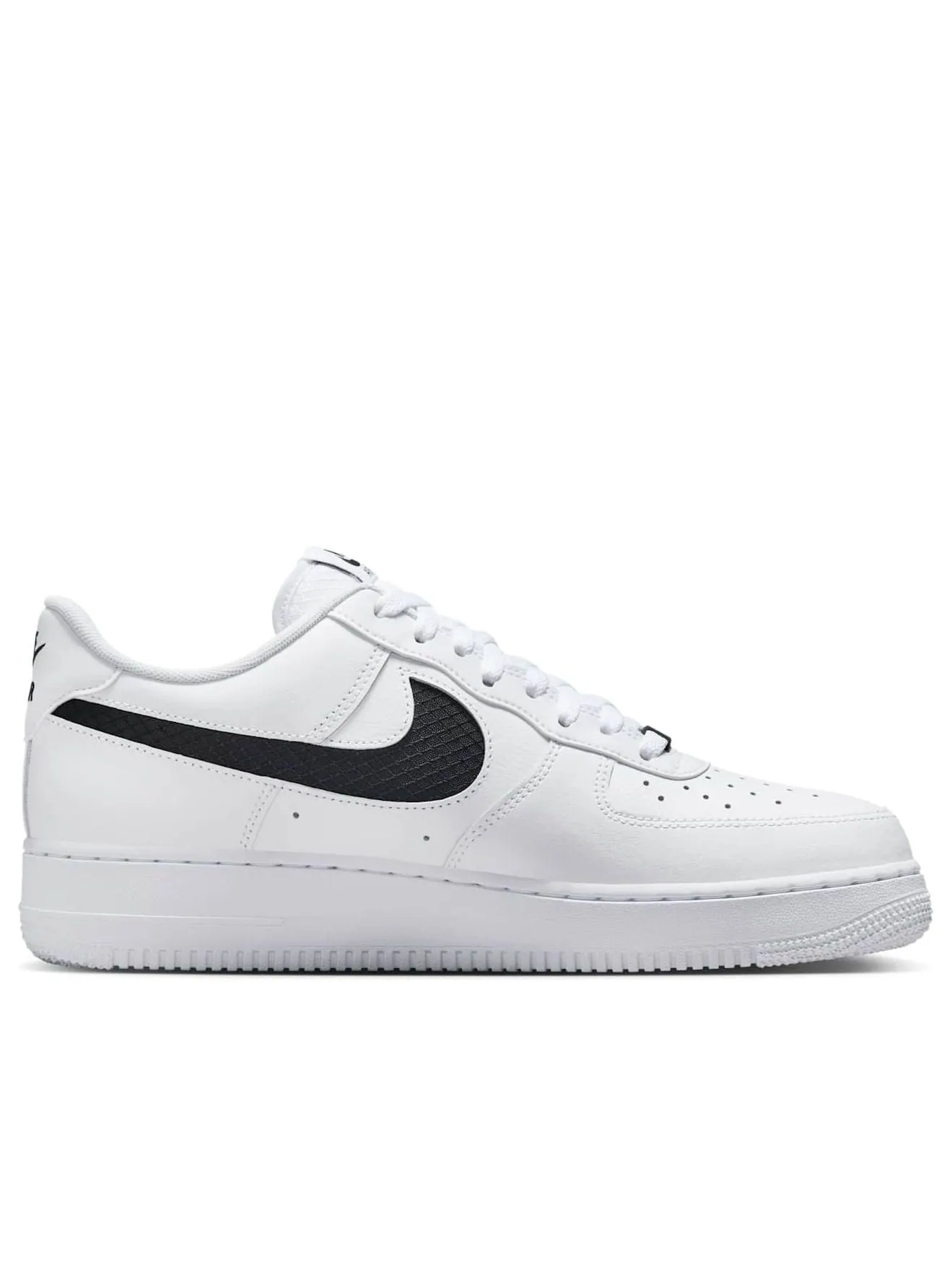 Кроссовки Nike Air Force 1 Low Nylon Swoosh 'White Black' — изображение 6 из 6, белый