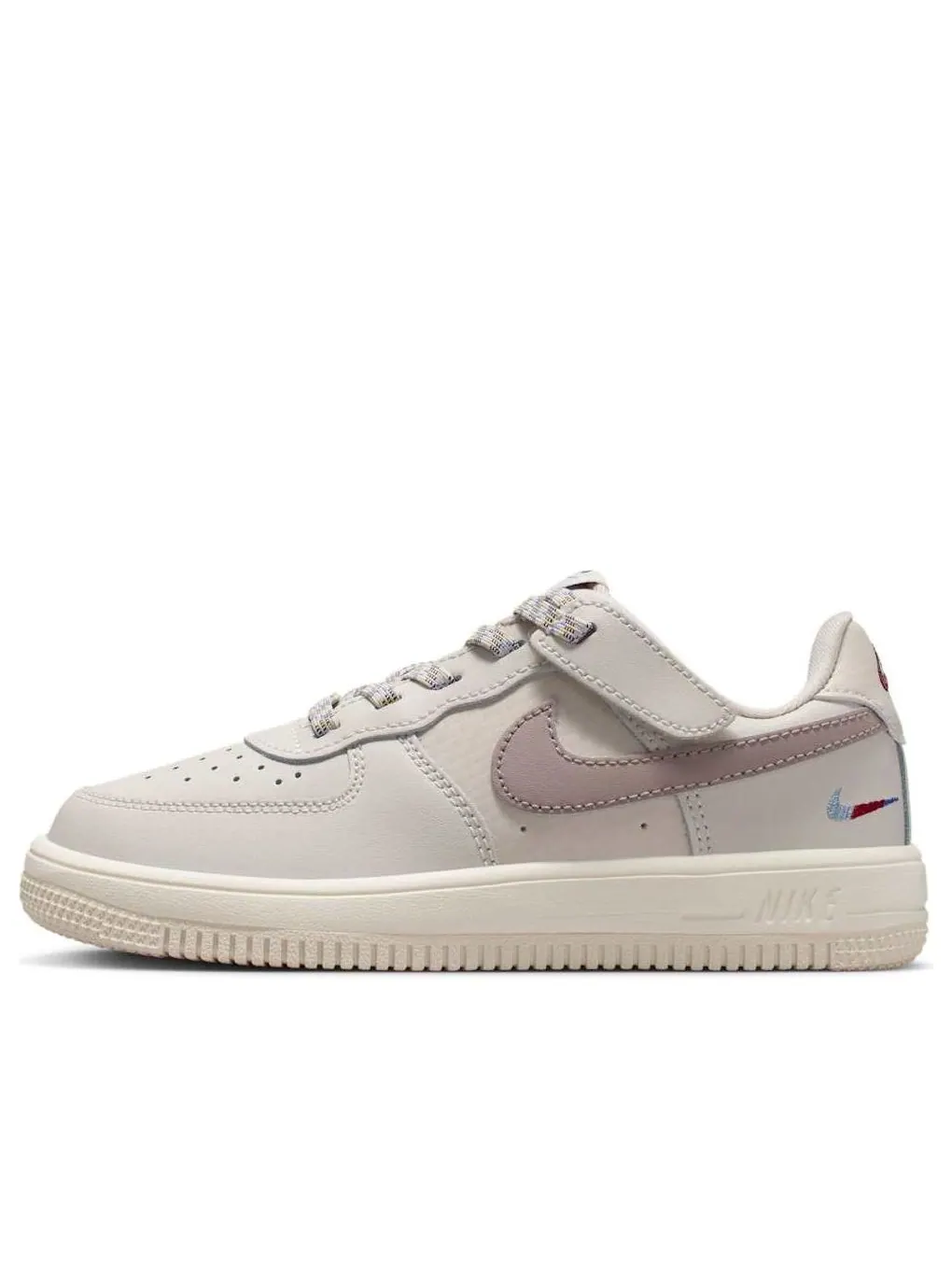 Кроссовки (PS) Nike Force 1 Low LV8 EasyOn 'Light Orewood Brown Burgundy Crush' — изображение 1 из 6, бежевый