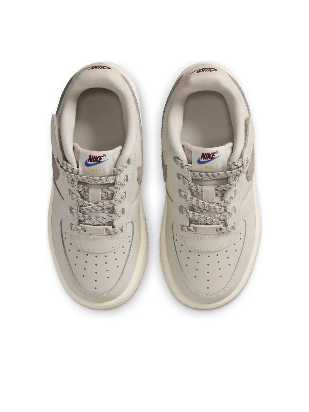Кроссовки (PS) Nike Force 1 Low LV8 EasyOn 'Light Orewood Brown Burgundy Crush' — изображение 2 из 6, бежевый