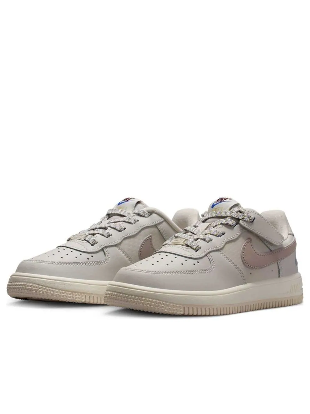 Кроссовки (PS) Nike Force 1 Low LV8 EasyOn 'Light Orewood Brown Burgundy Crush' — изображение 4 из 6, бежевый