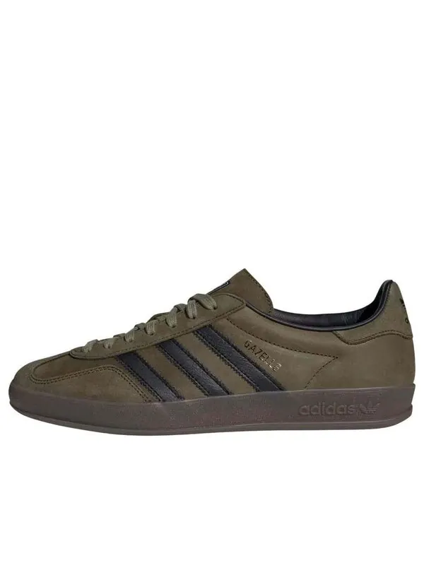 Кроссовки gazelle indoor 'focus olive' Adidas — изображение 1 из 4, оливковый/черный