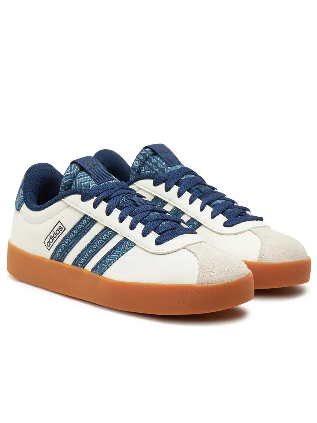 Кроссовки (WMNS) adidas Vl Court 3.0 'Off White Night Indigo Gum' — изображение 2 из 5, белый
