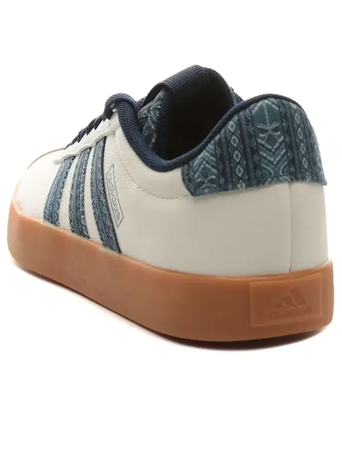 Кроссовки (WMNS) adidas Vl Court 3.0 'Off White Night Indigo Gum' — изображение 4 из 5, белый