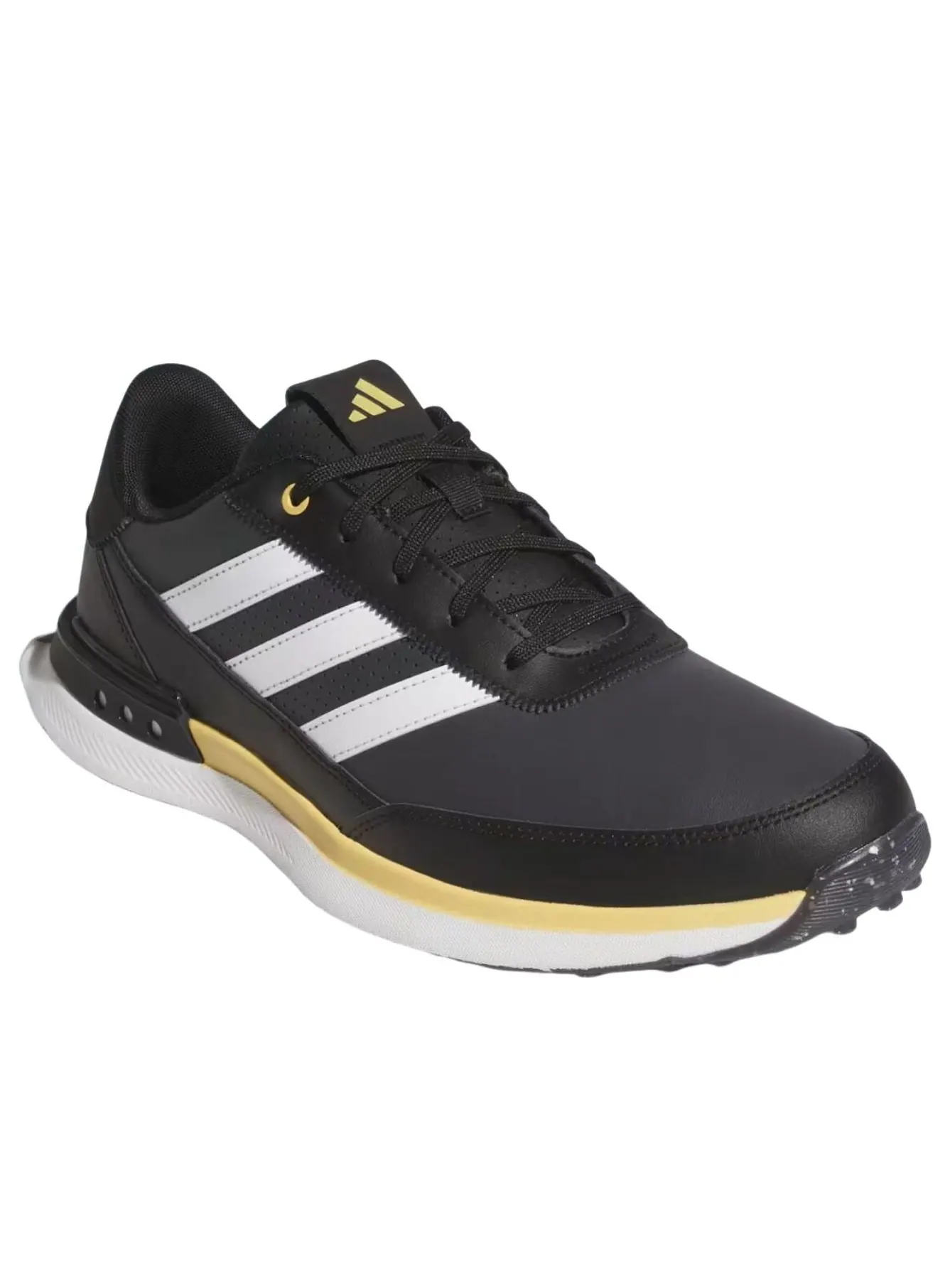 Кроссовки для гольфа Adidas S2G 24 Leather Spikeless Golf 'Core Black Cloud White Oat' — изображение 4 из 6, черный/белый