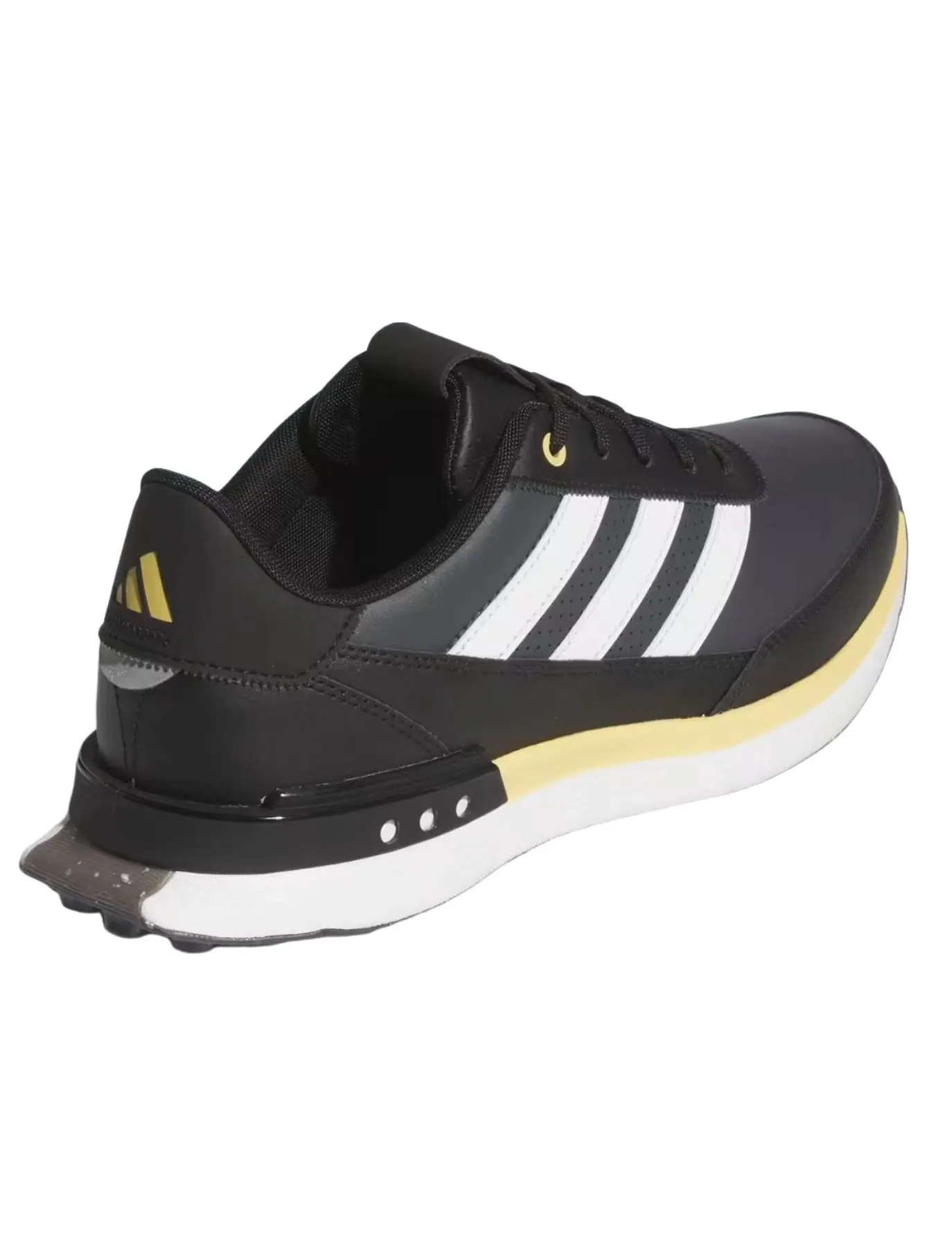 Кроссовки для гольфа Adidas S2G 24 Leather Spikeless Golf 'Core Black Cloud White Oat' — изображение 5 из 6, черный/белый