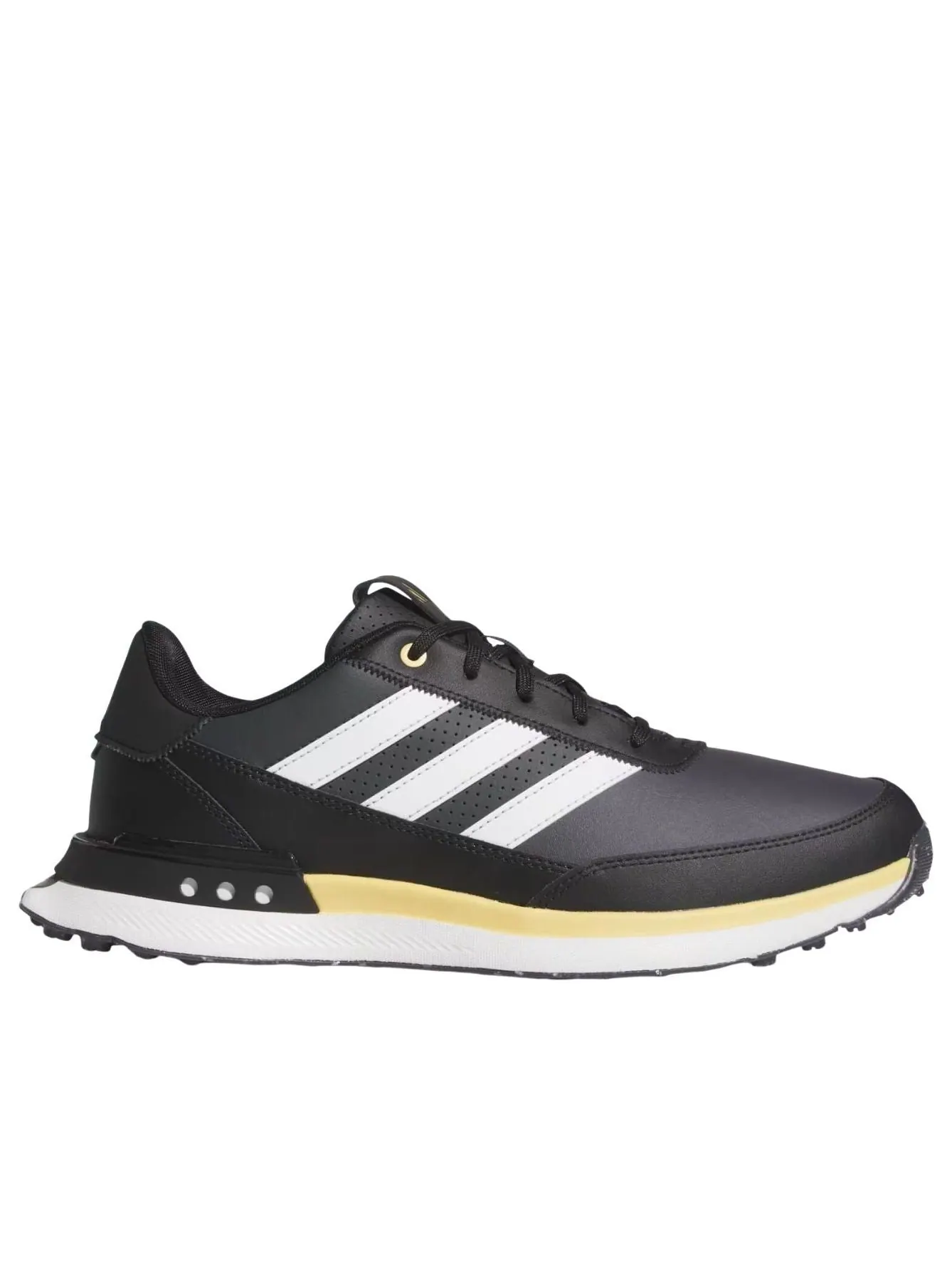 Кроссовки для гольфа Adidas S2G 24 Leather Spikeless Golf 'Core Black Cloud White Oat' — изображение 6 из 6, черный/белый