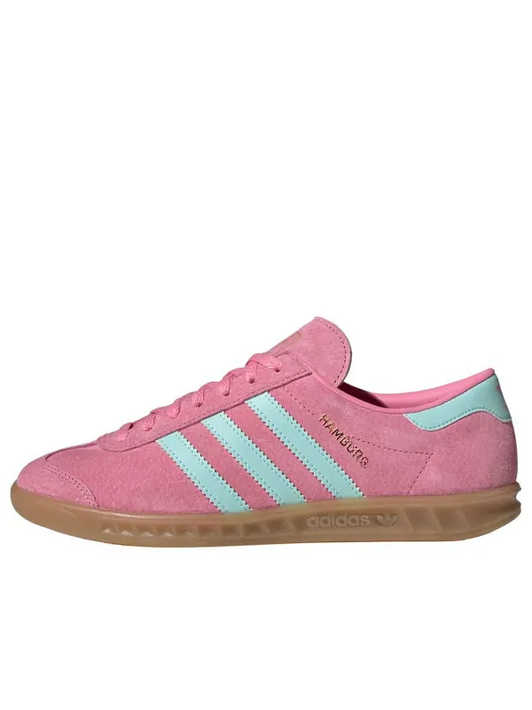 Кроссовки hamburg 'bliss pink semi flash aqua' Adidas — изображение 1 из 4, розовый/голубой