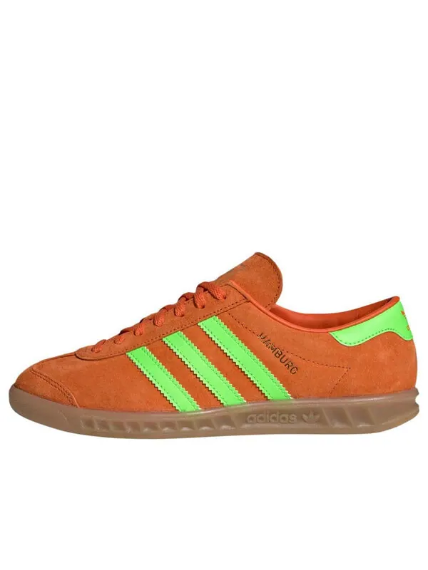 Кроссовки оригиналы гамбург Adidas — изображение 1 из 3, оранжевый/зеленый
