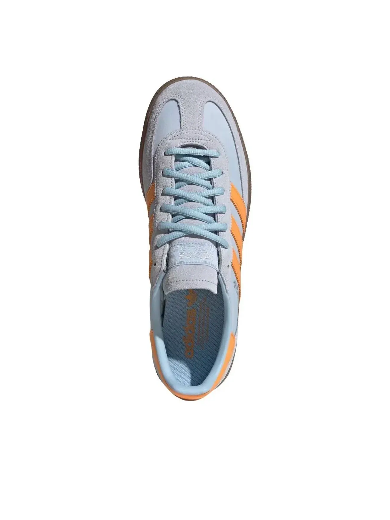 Мужские кроссовки с закрытой шнуровкой Handball Spezial Adidas, цвет Crystal Sky Pure Tangerine — изображение 2 из 5