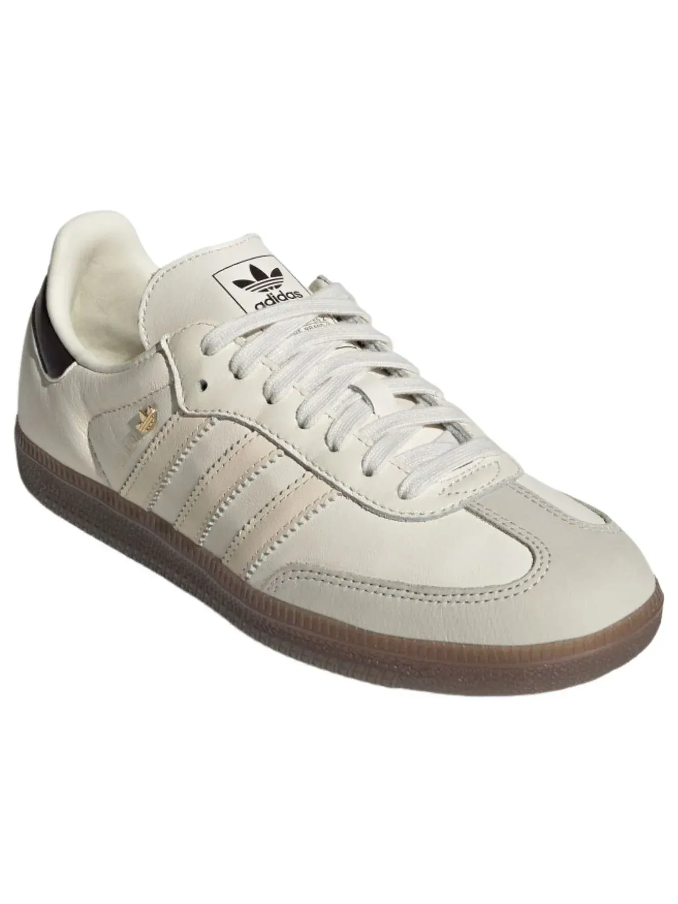 Кроссовки (WMNS) Adidas Samba 'Beige Black Gum' — изображение 2 из 6, бежевый