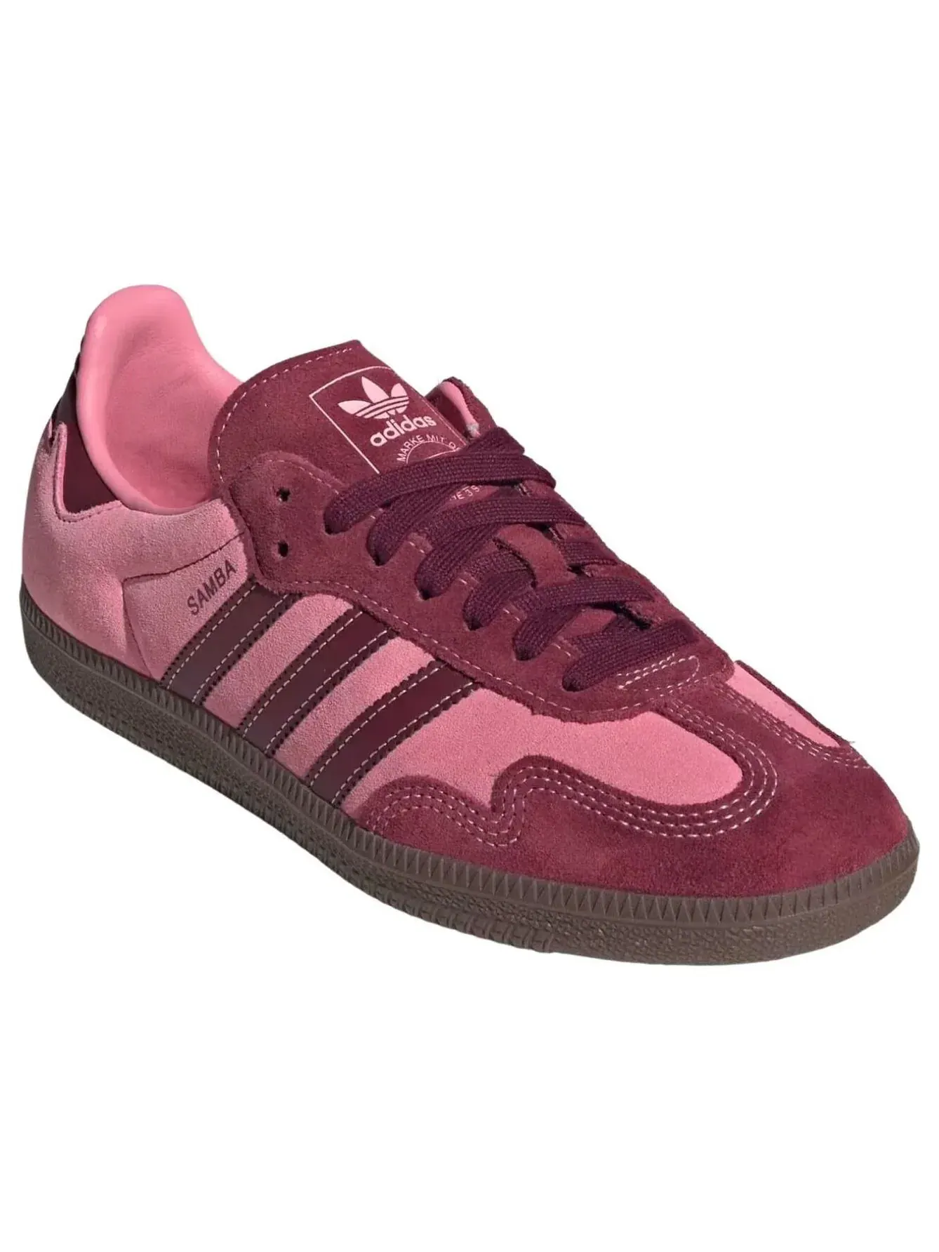 Кроссовки (WMNS) Adidas Samba 'Pink Spark Shadow Red Gum' — изображение 2 из 6, розовый