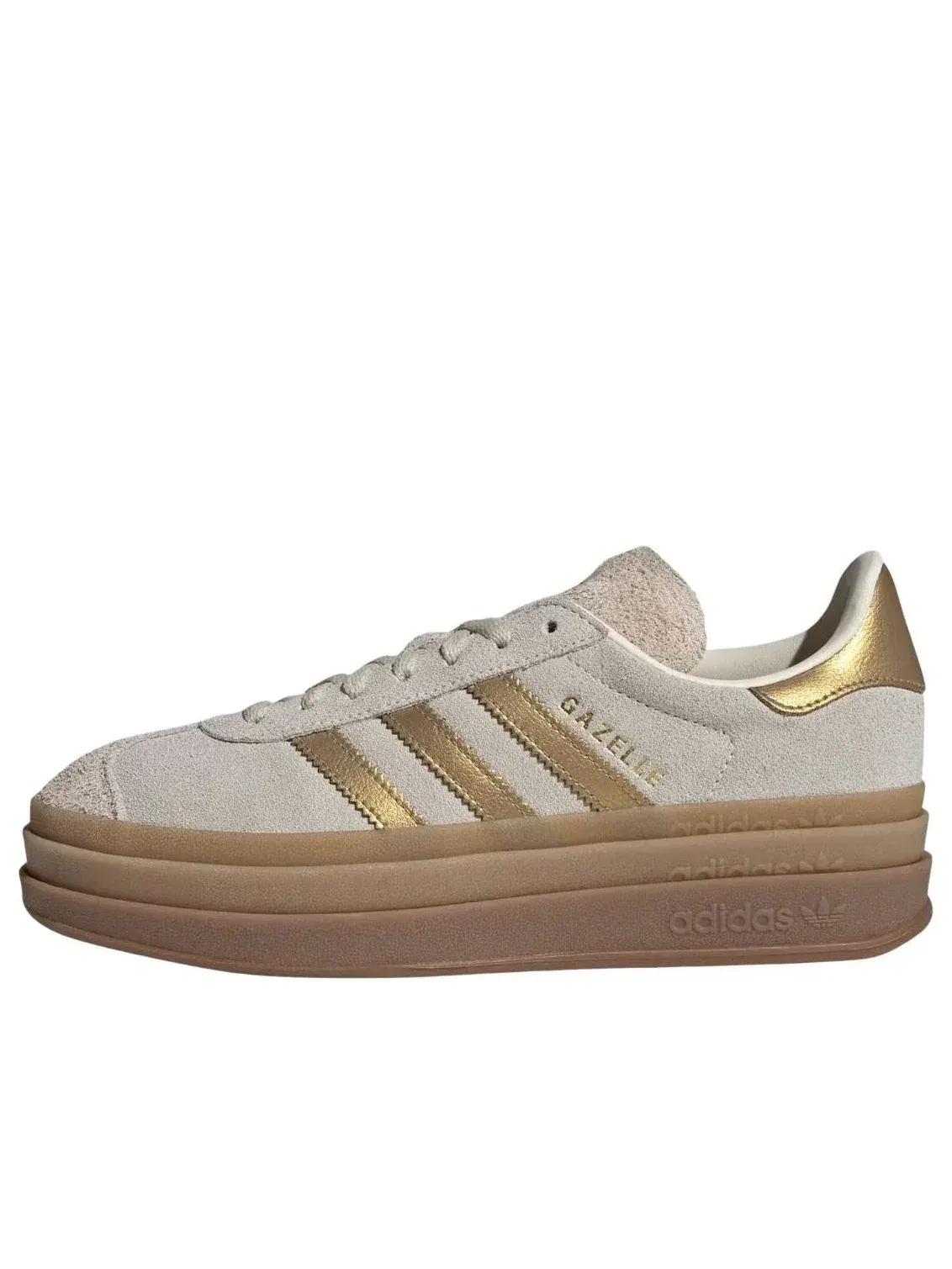 Кроссовки (WMNS) Adidas Gazelle Bold 'Cream White Brown Desert' — изображение 1 из 5, коричневый