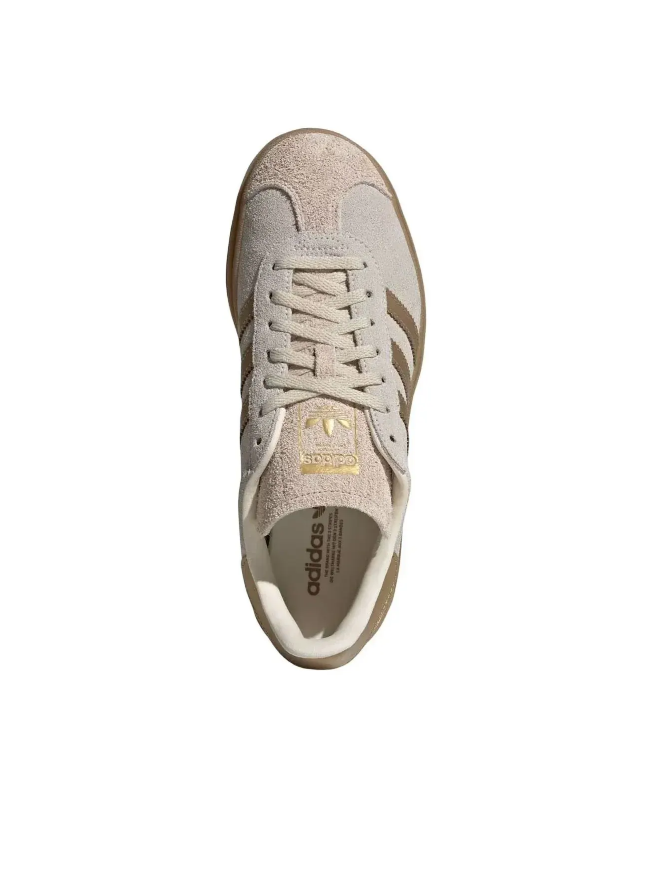 Кроссовки (WMNS) Adidas Gazelle Bold 'Cream White Brown Desert' — изображение 2 из 5, коричневый