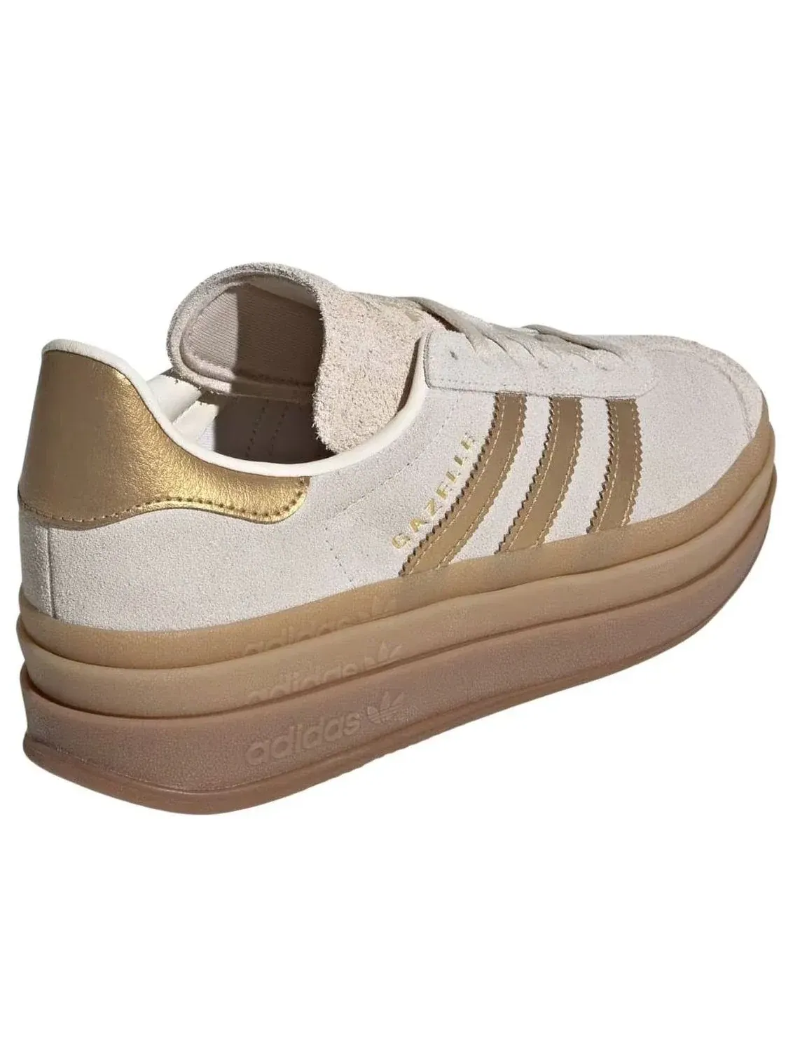 Кроссовки (WMNS) Adidas Gazelle Bold 'Cream White Brown Desert' — изображение 5 из 5, коричневый
