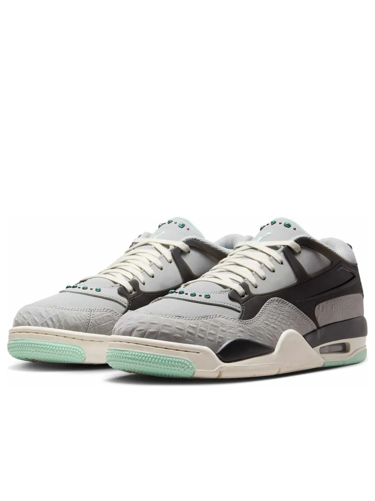 Кроссовки (WMNS) Air Jordan 4 RM 'Turquoise' — изображение 3 из 6, серый