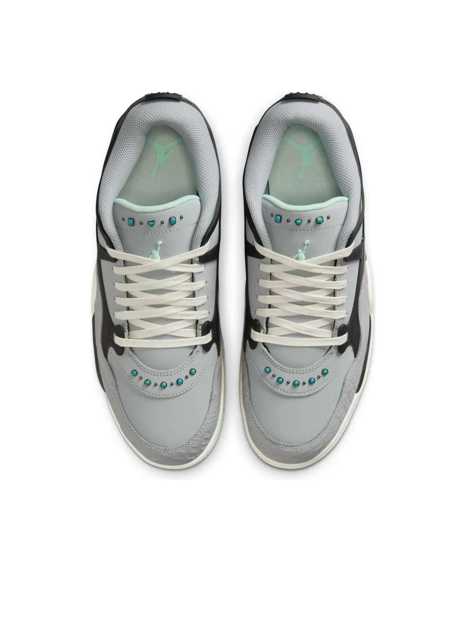 Кроссовки (WMNS) Air Jordan 4 RM 'Turquoise' — изображение 4 из 6, серый