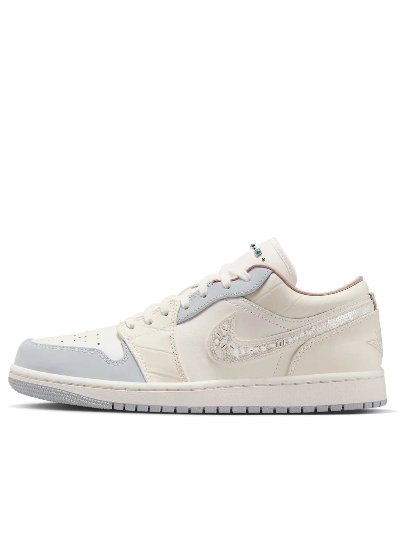Кроссовки (WMNS) Air Jordan 1 Low 'Sail Soft Pearl' — изображение 1 из 6, бежевый