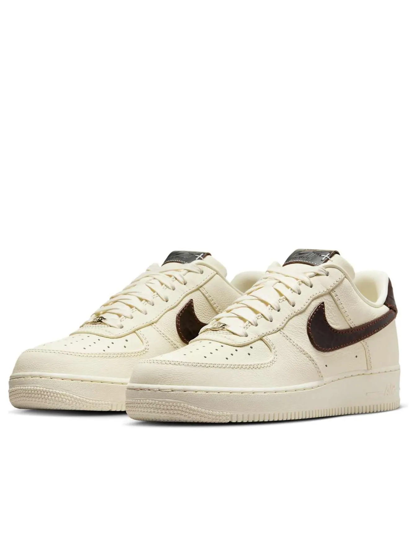 Кроссовки Nike Air Force 1 '07 'Soft Pearl Brown Croc' — изображение 3 из 6, бежевый