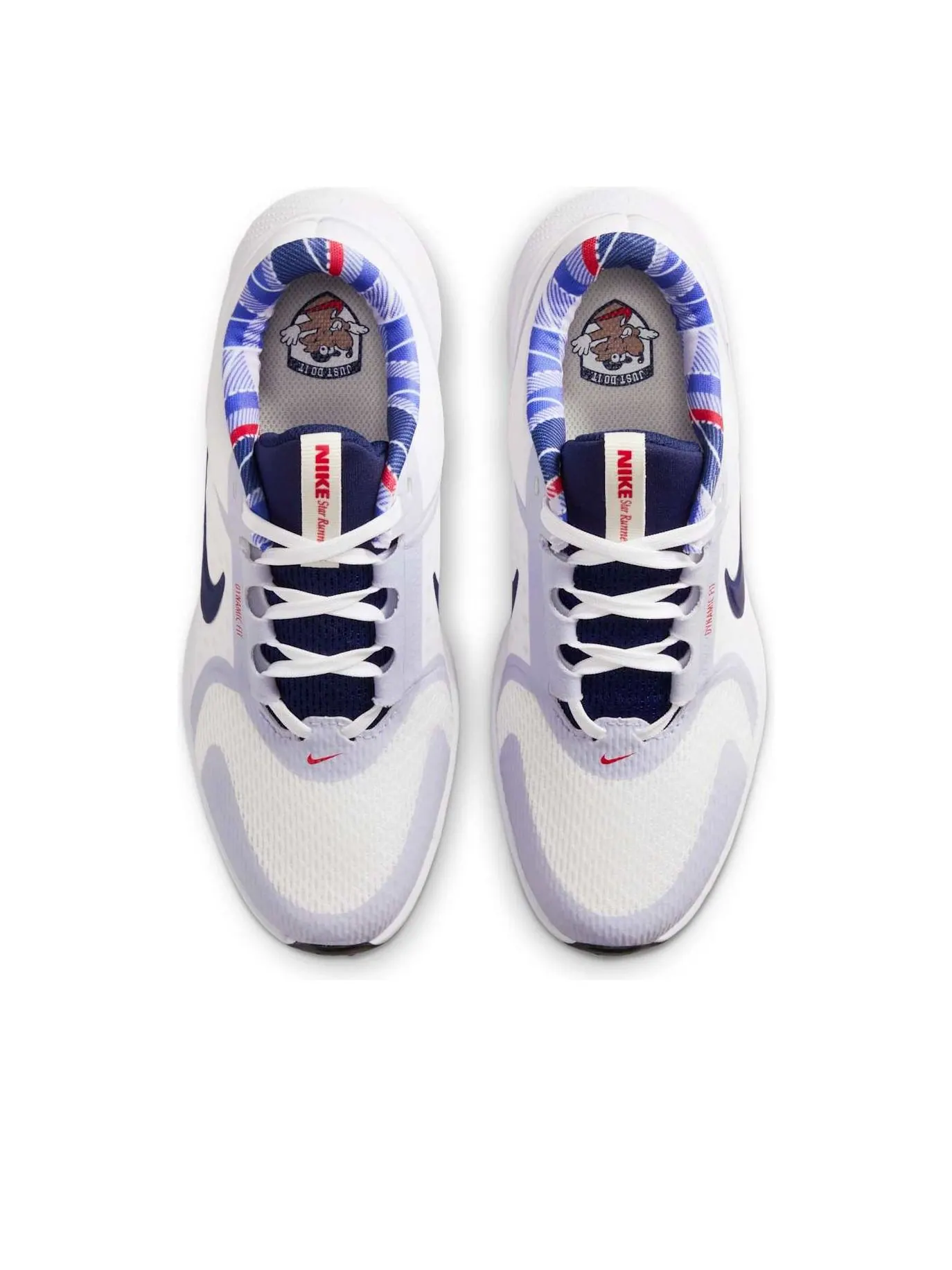 Кроссовки (GS) Nike Star Runner 5 'White Midnight Navy Fire Red' — изображение 2 из 6, белый