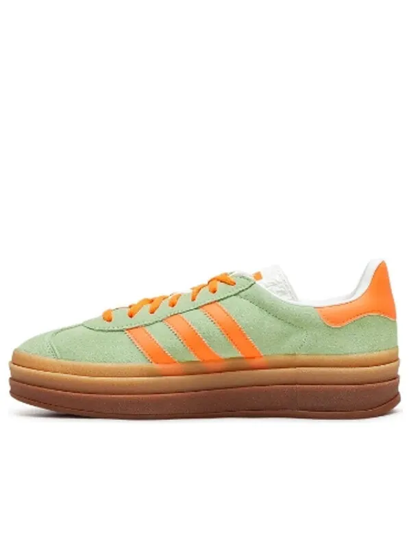 Кроссовки газель смелые Adidas — изображение 1 из 4, зеленый/бежевый